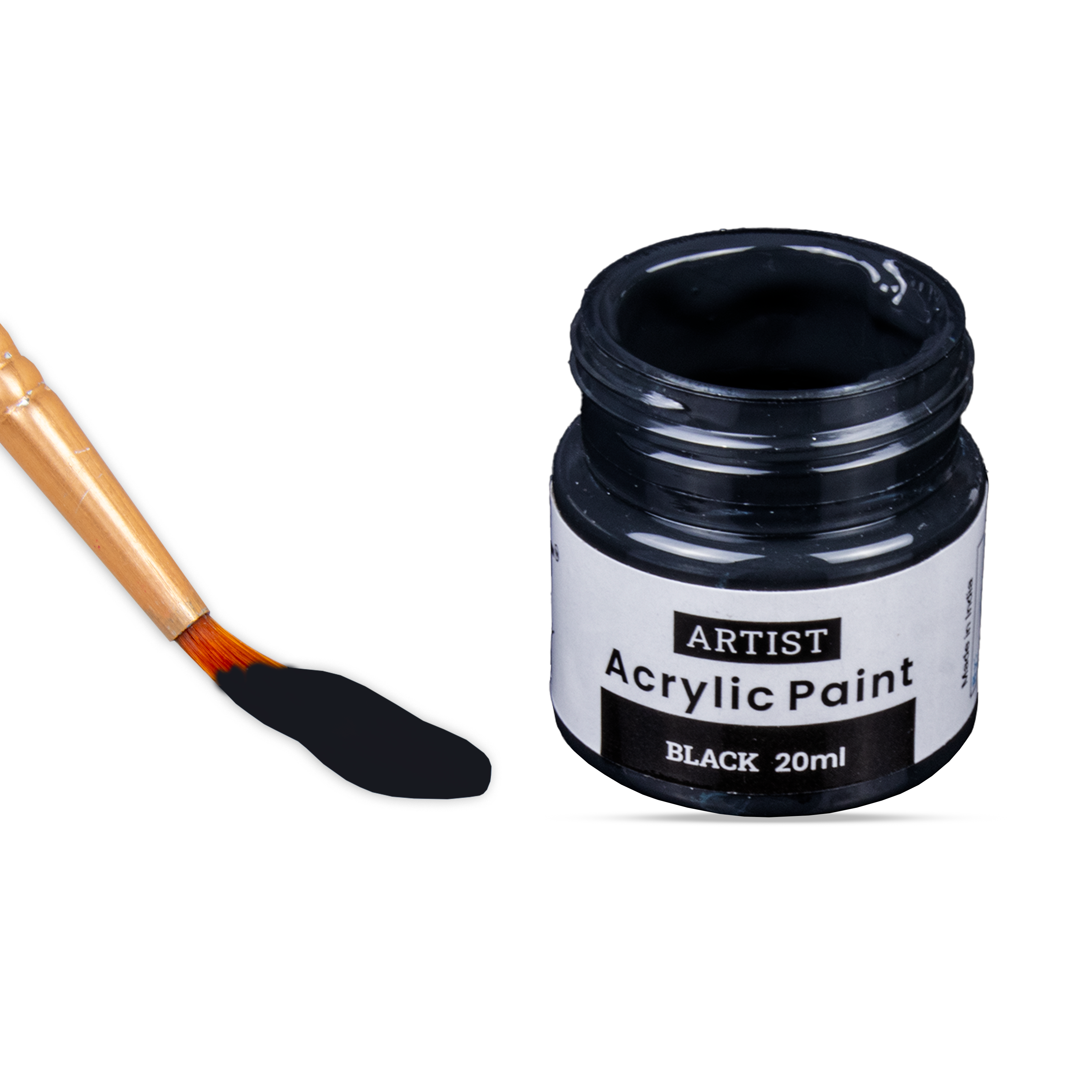 Acrylic Colour Black 20ml Bottle