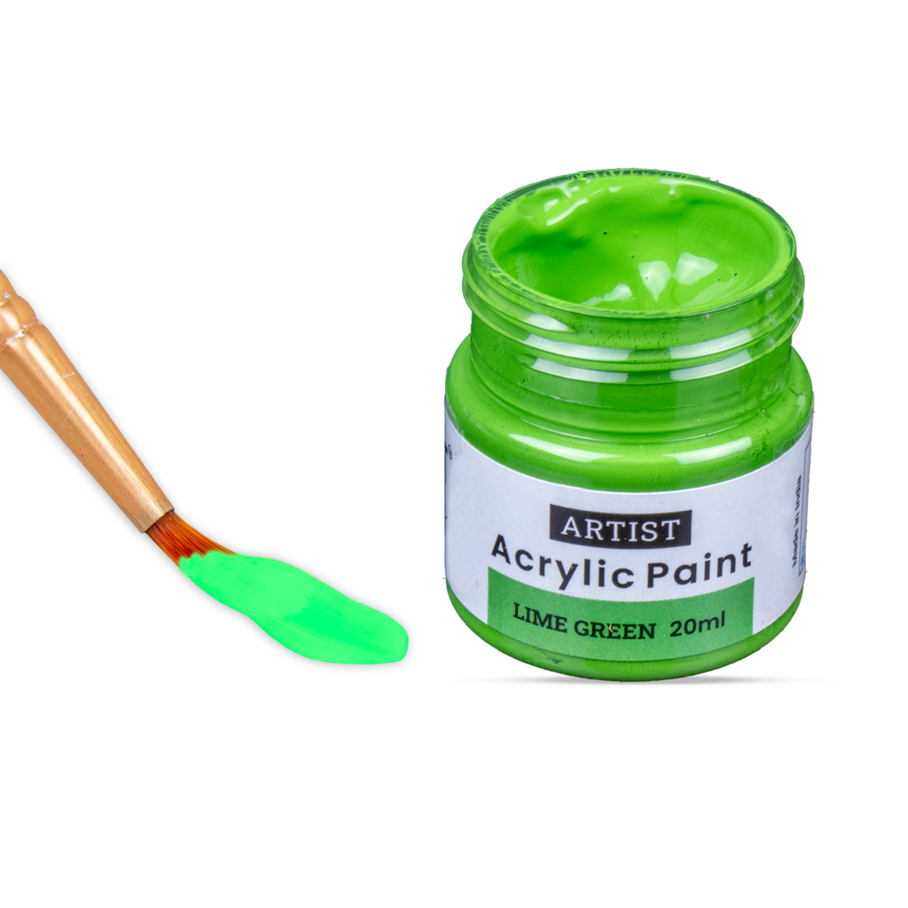 Acrylic Colour Lime Green 20ml Bottle
