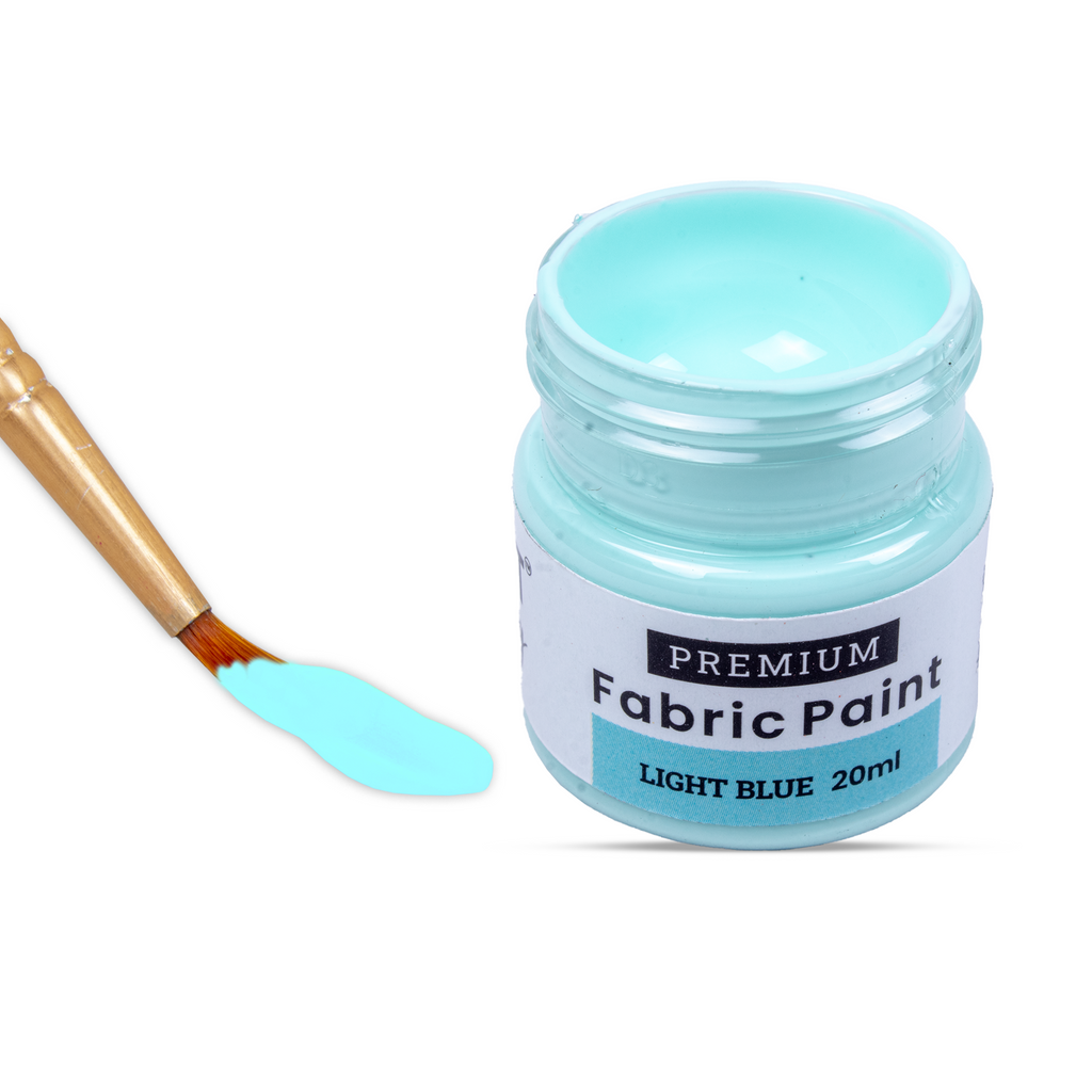 Premium Fabric Paint Light Blue 20ml Bottle