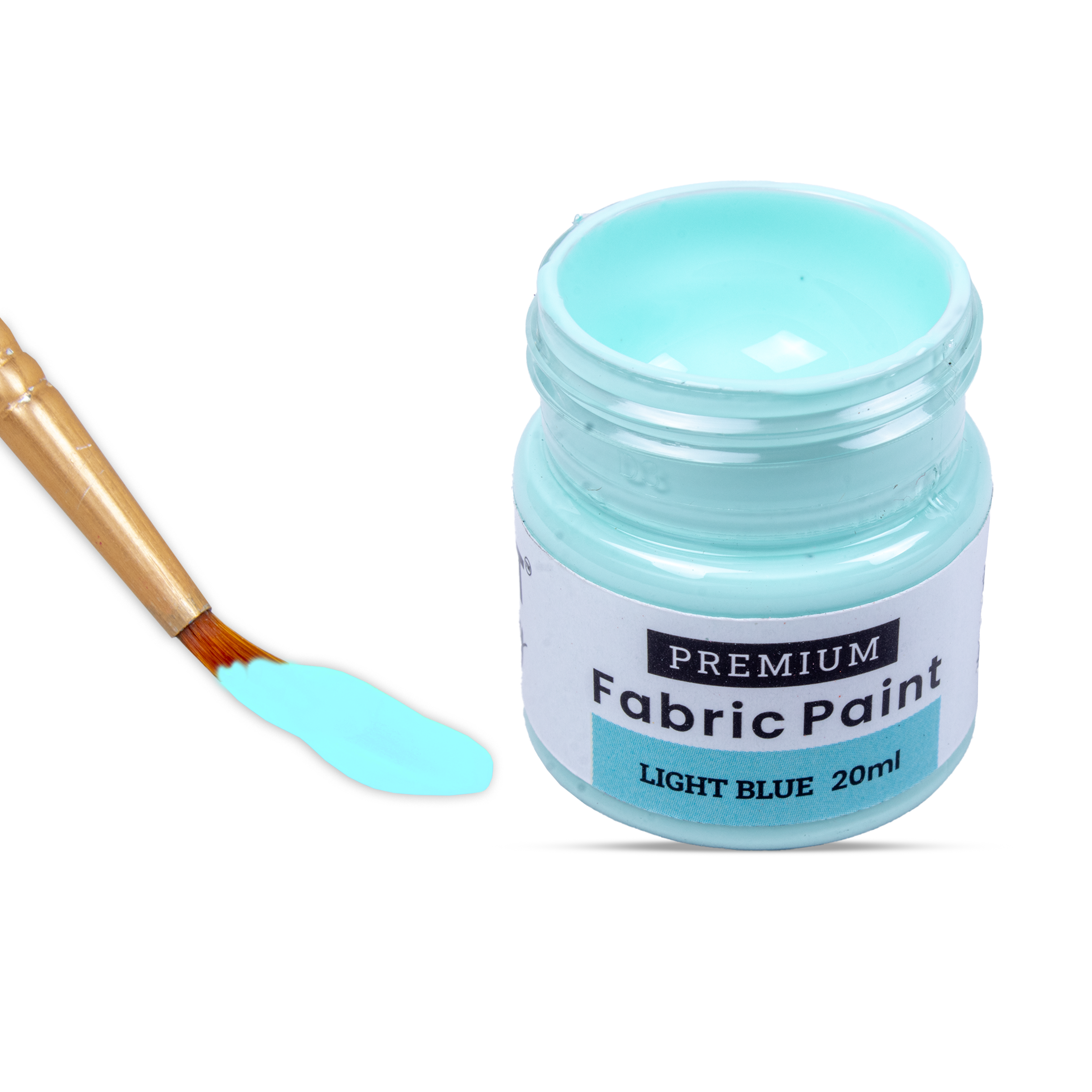 Premium Fabric Paint Light Blue 20ml Bottle