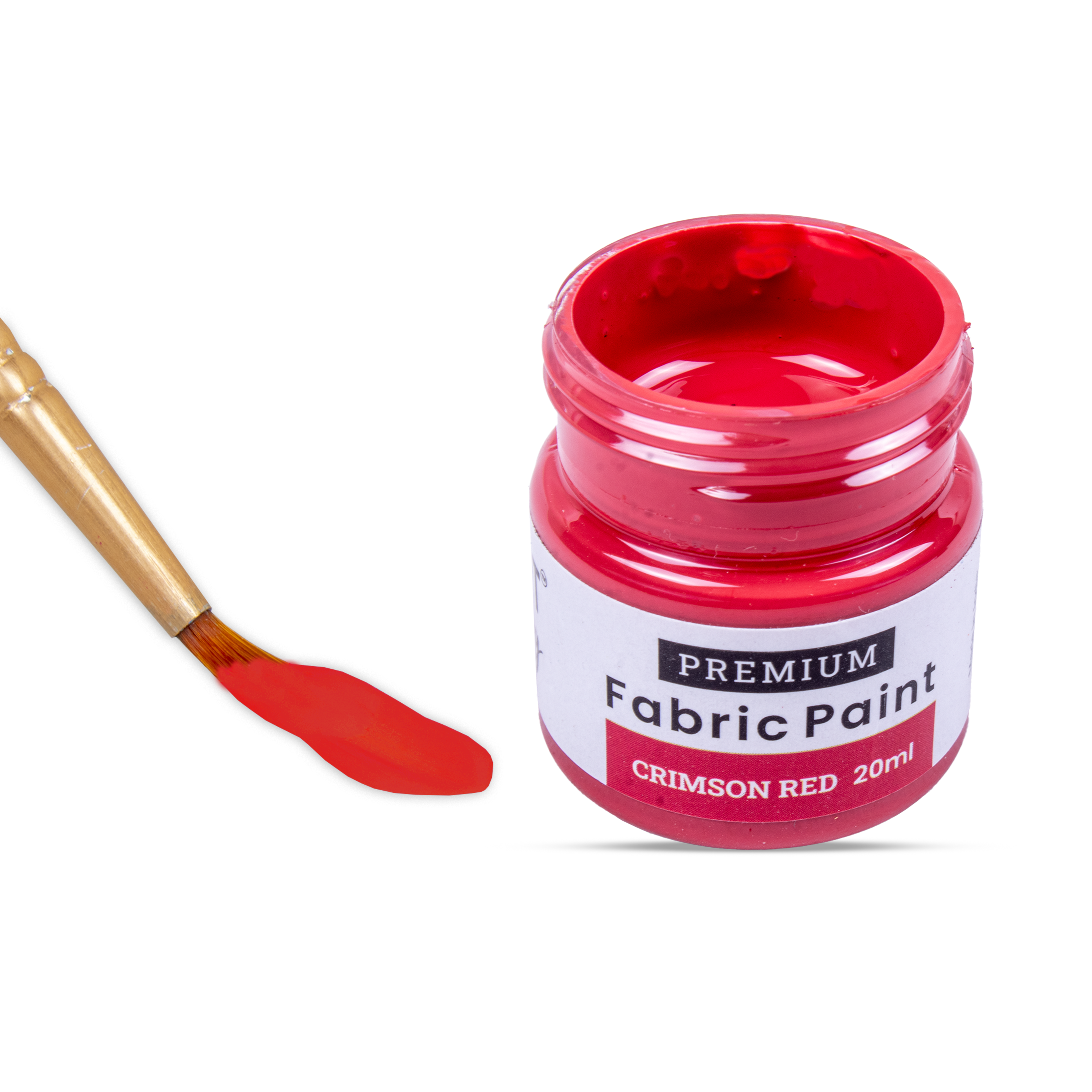 Premium Fabric Paint Crimson Red 20ml Bottle