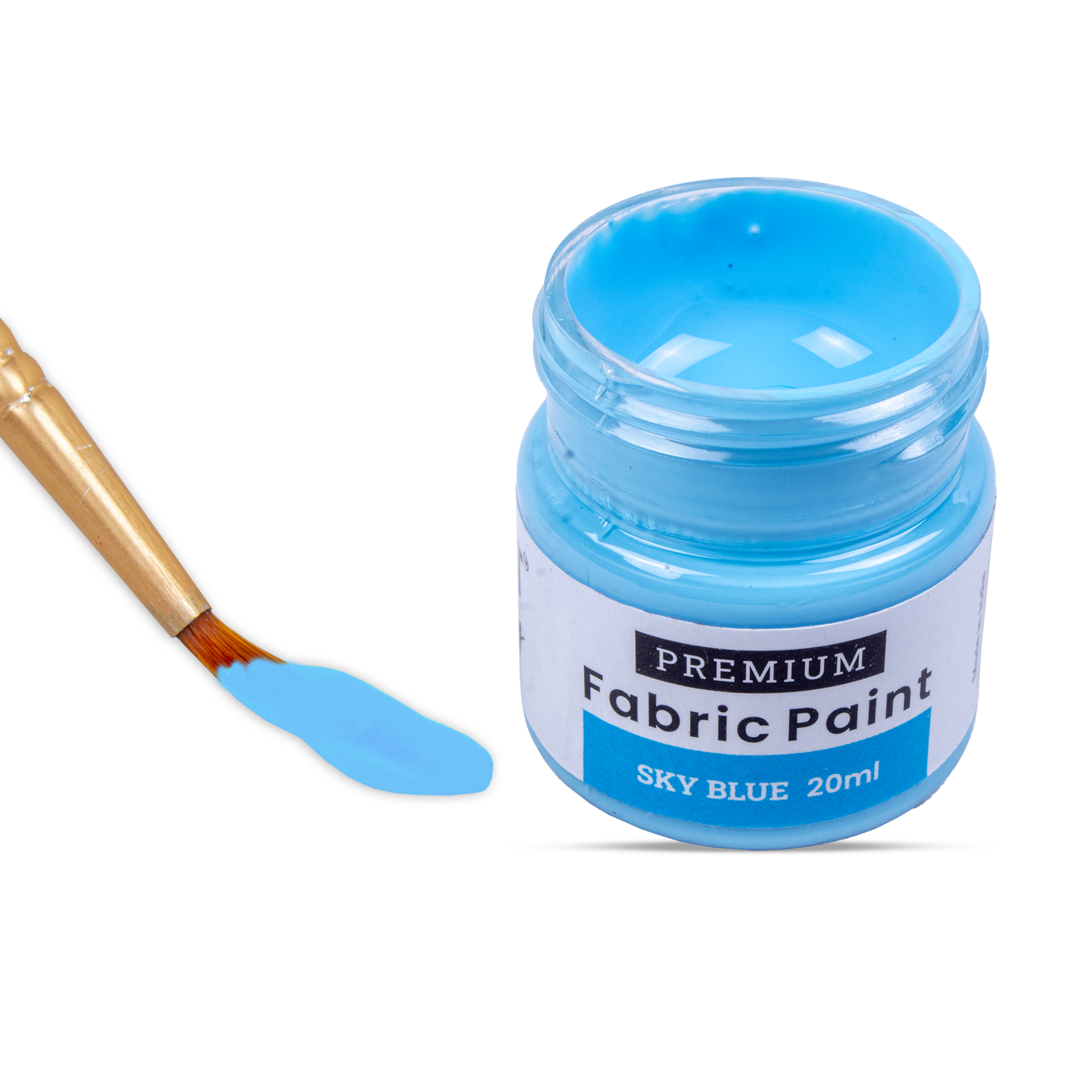 Premium Fabric Paint Sky Blue 20ml Bottle