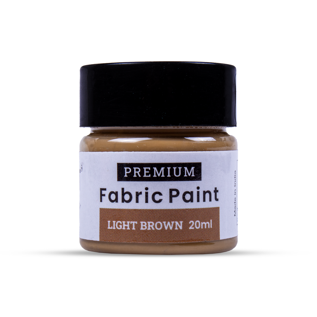Premium Fabric Paint Light Brown 20ml Bottle
