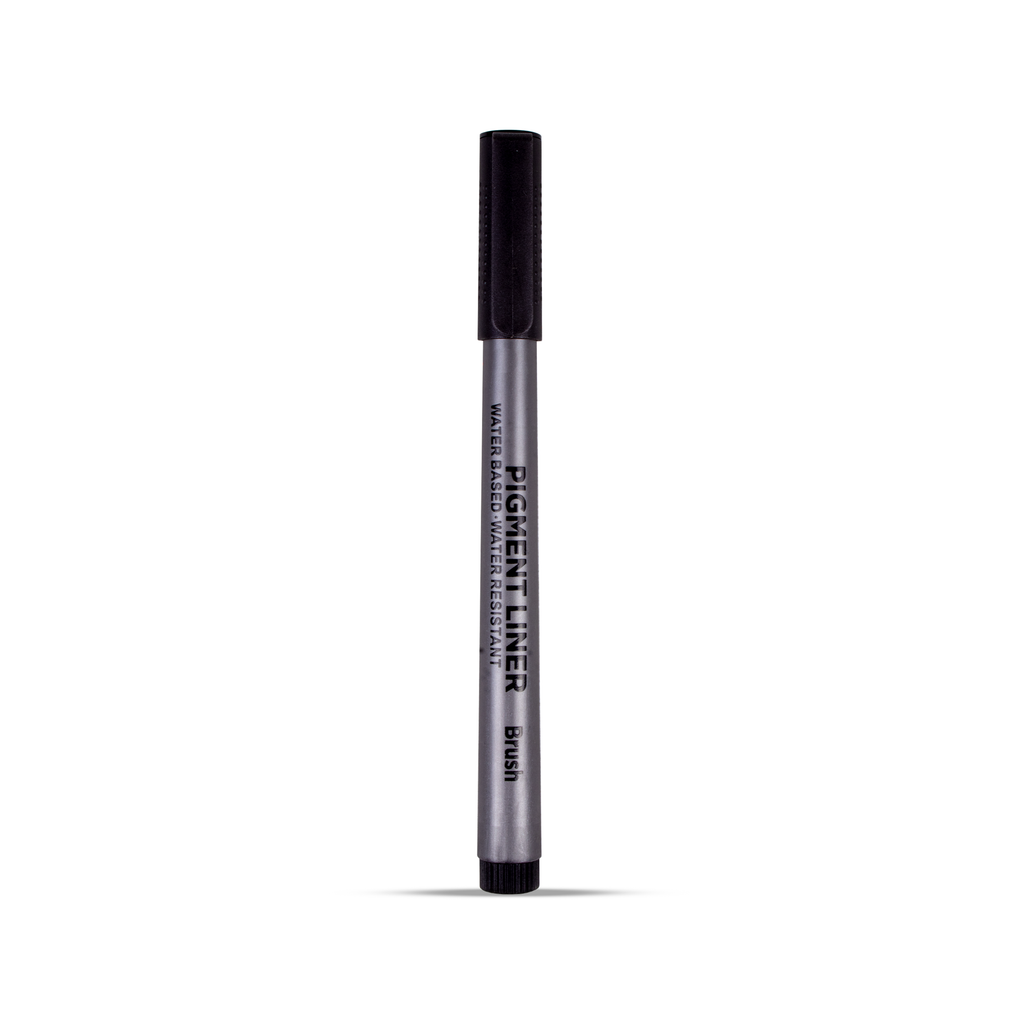 Pigment Fineliner Water Based Black Brush  Tip 1pc