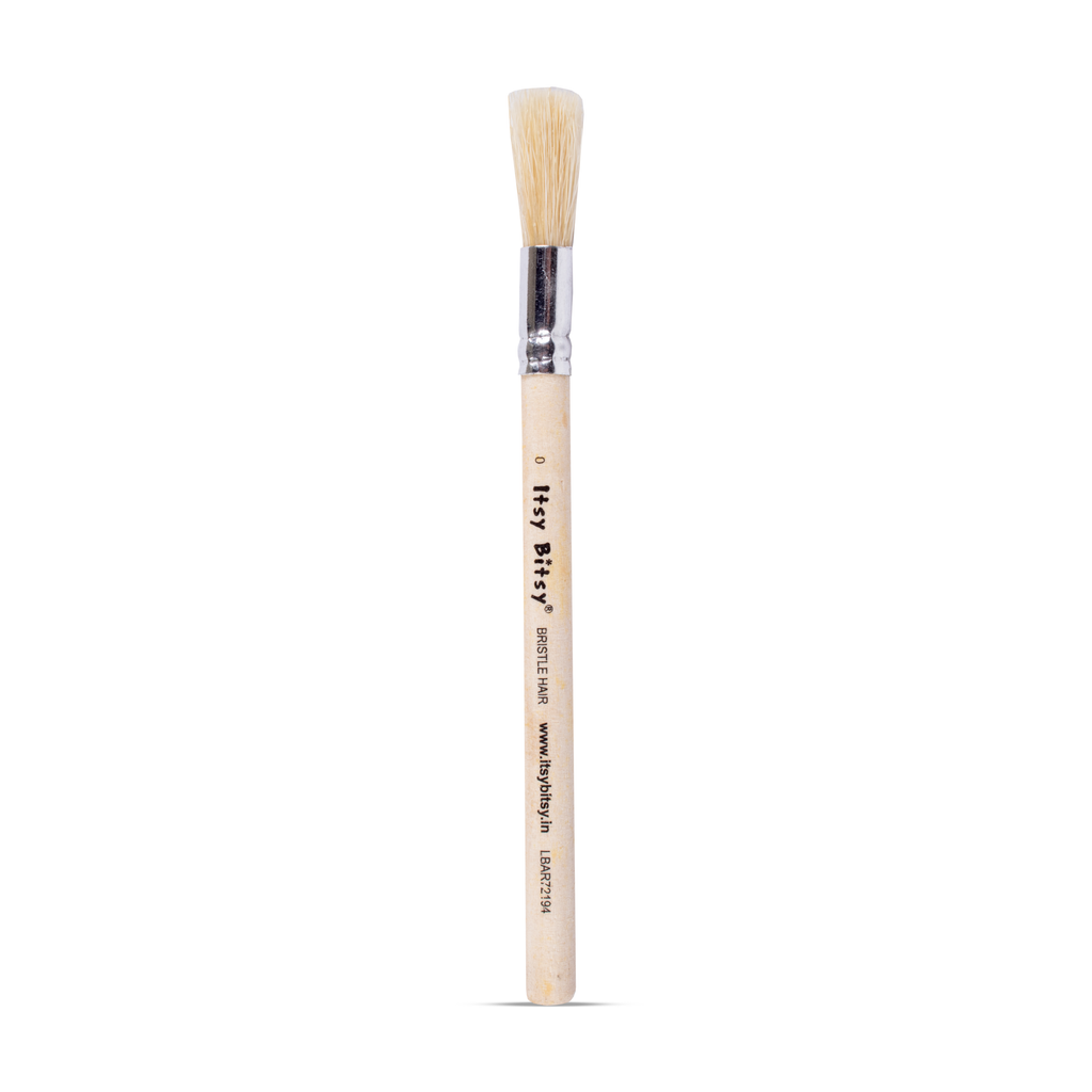Stencil Brush Bristle Hair Wooden Handle Size.0 1 Pc