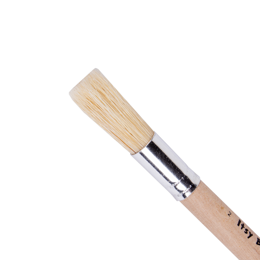 Stencil Brush Bristle Hair Wooden Handle Size.2 1 Pc