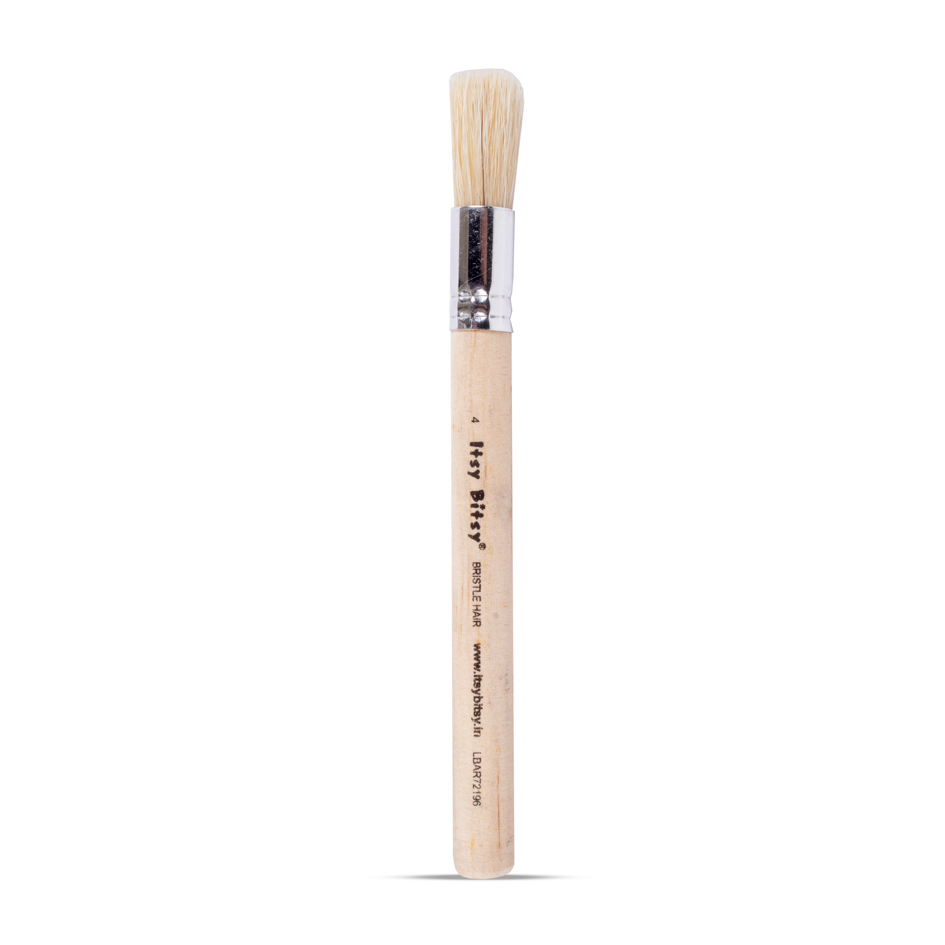 Stencil Brush Bristle Hair Wooden Handle Size.4 1 Pc