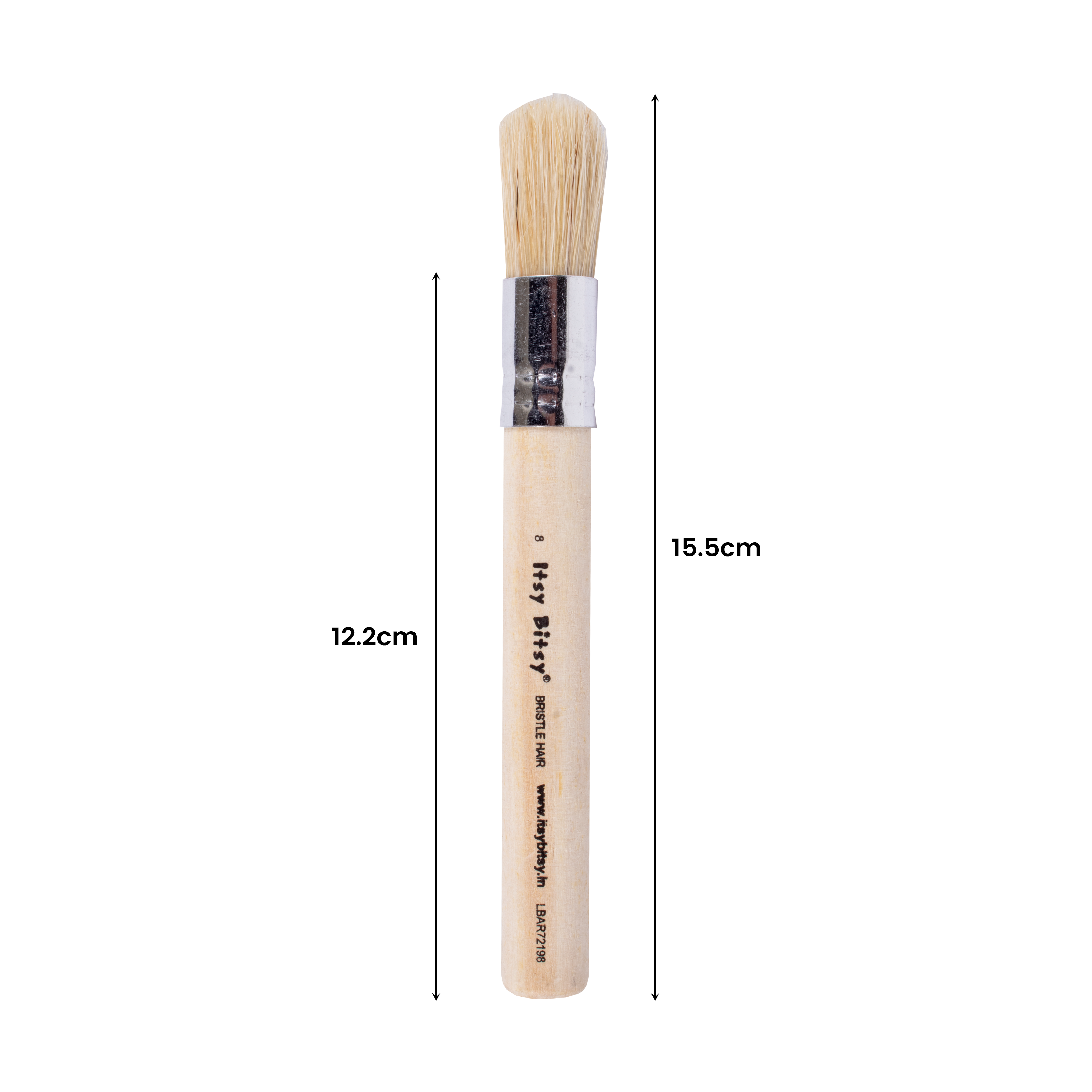 Stencil Brush Bristle Hair Wooden Handle Size.8 1 Pc