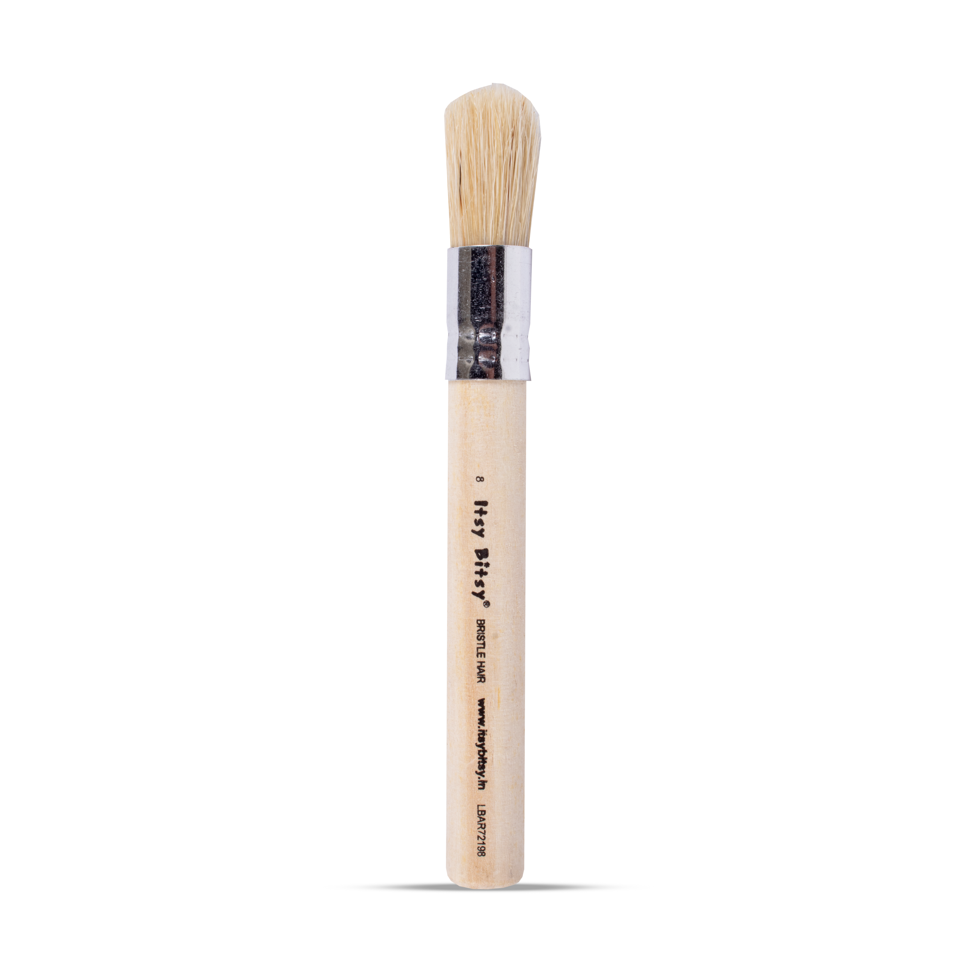 Stencil Brush Bristle Hair Wooden Handle Size.8 1 Pc