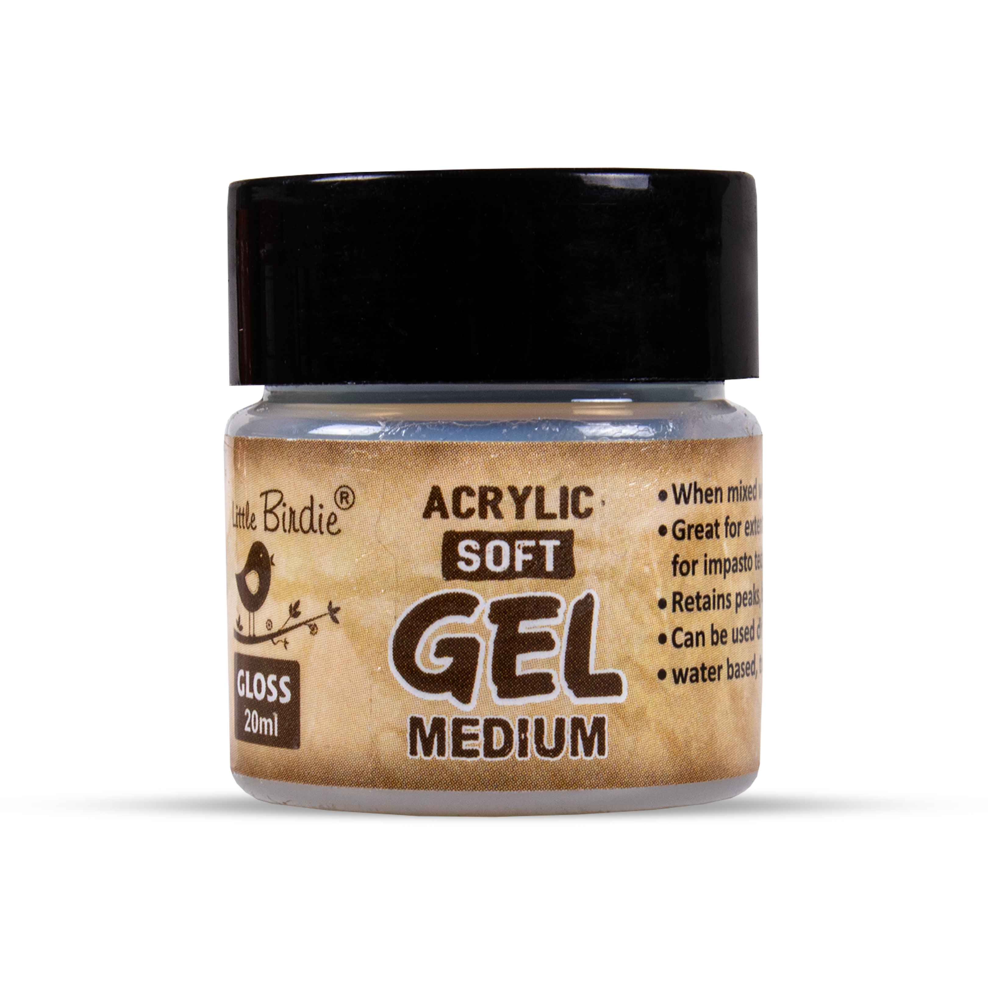 Acrylic Soft Gel Medium Glossy 20ml Bottle