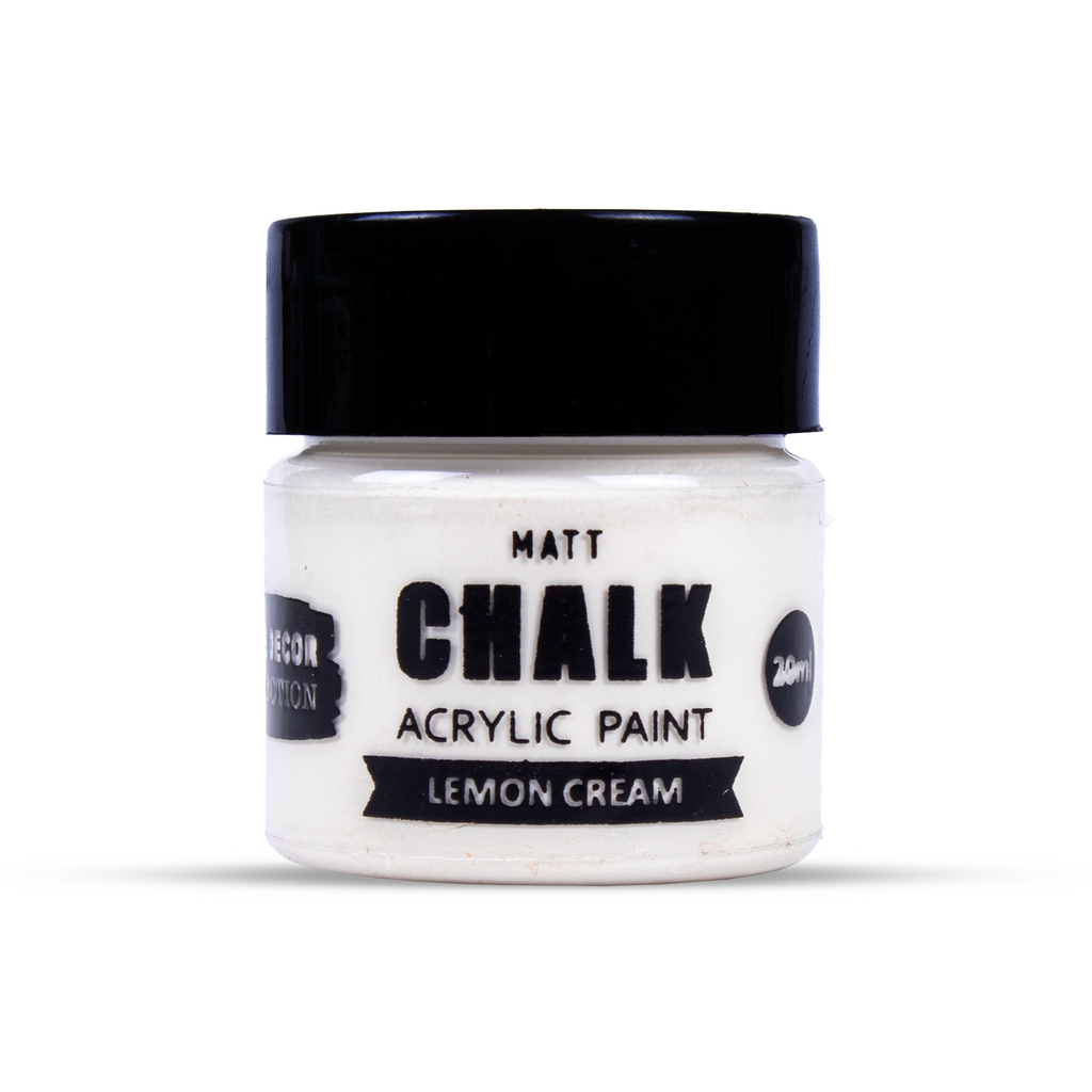 Home Decor Chalk Paint Lemon Cream 20ml Bottle