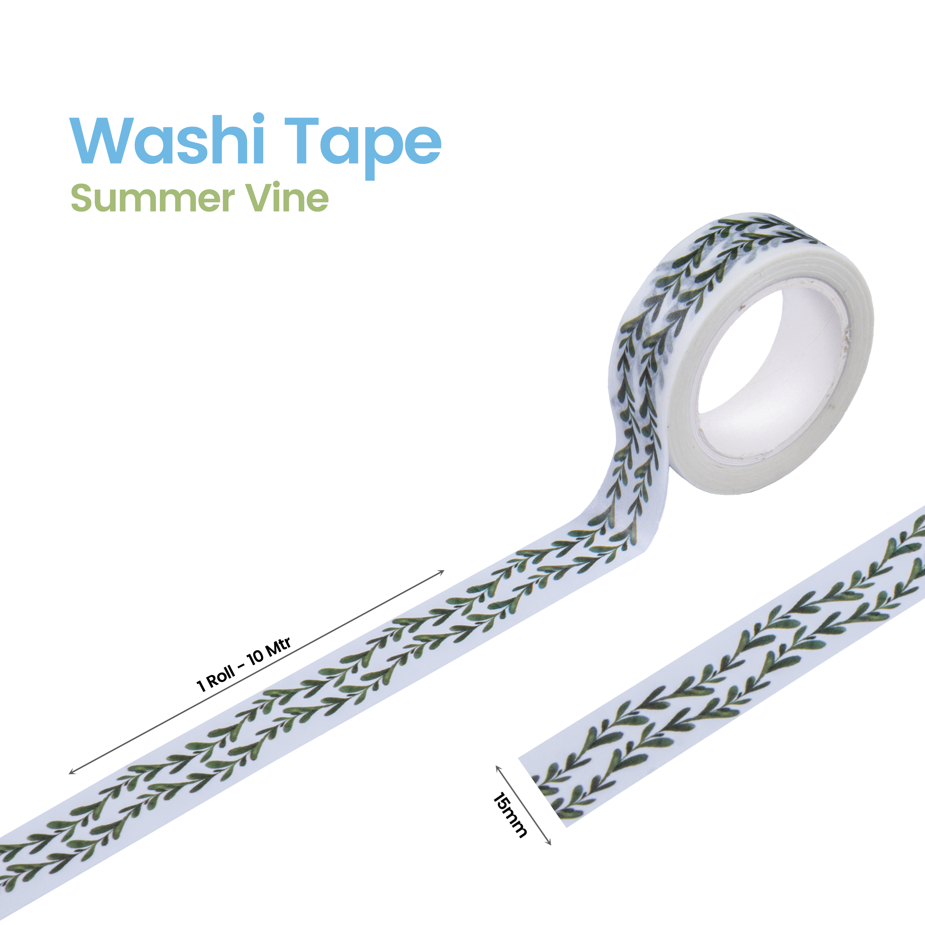 Washi Tape Summer Vine 15Mmx10Mtr 1Pc