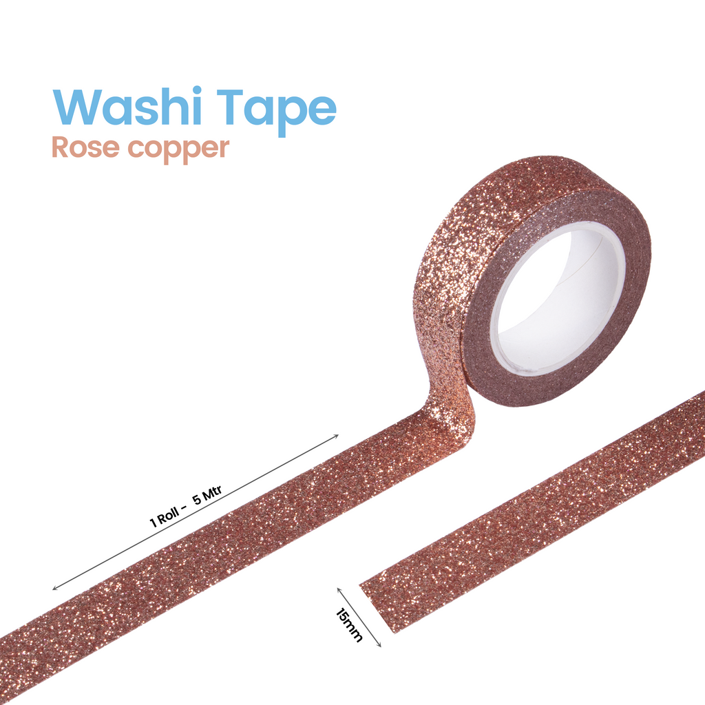 Washi Tape Rose Copper 15Mmx5Mtr 1Pc