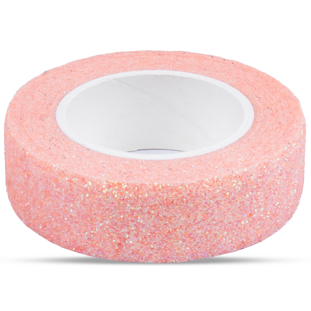 Washi Tape Glitter Coral 15Mmx5Mtr 1Pc