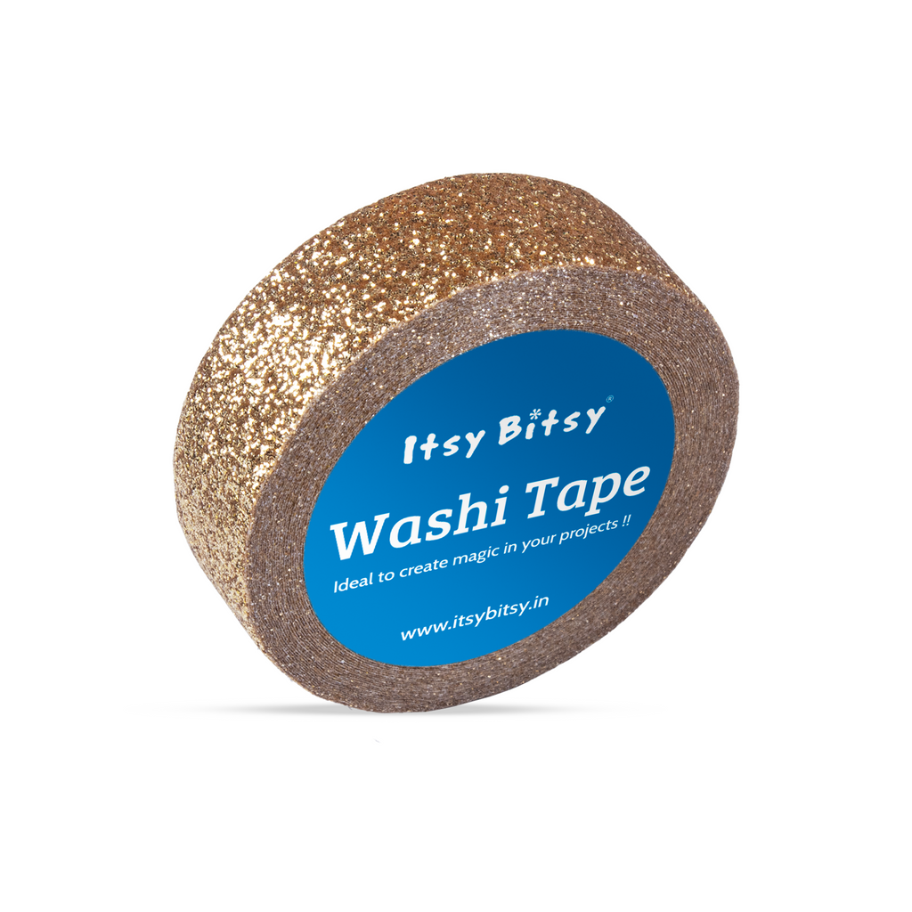 Washi Tape Glitter Rich Gold 15Mmx5Mtr 1Pc