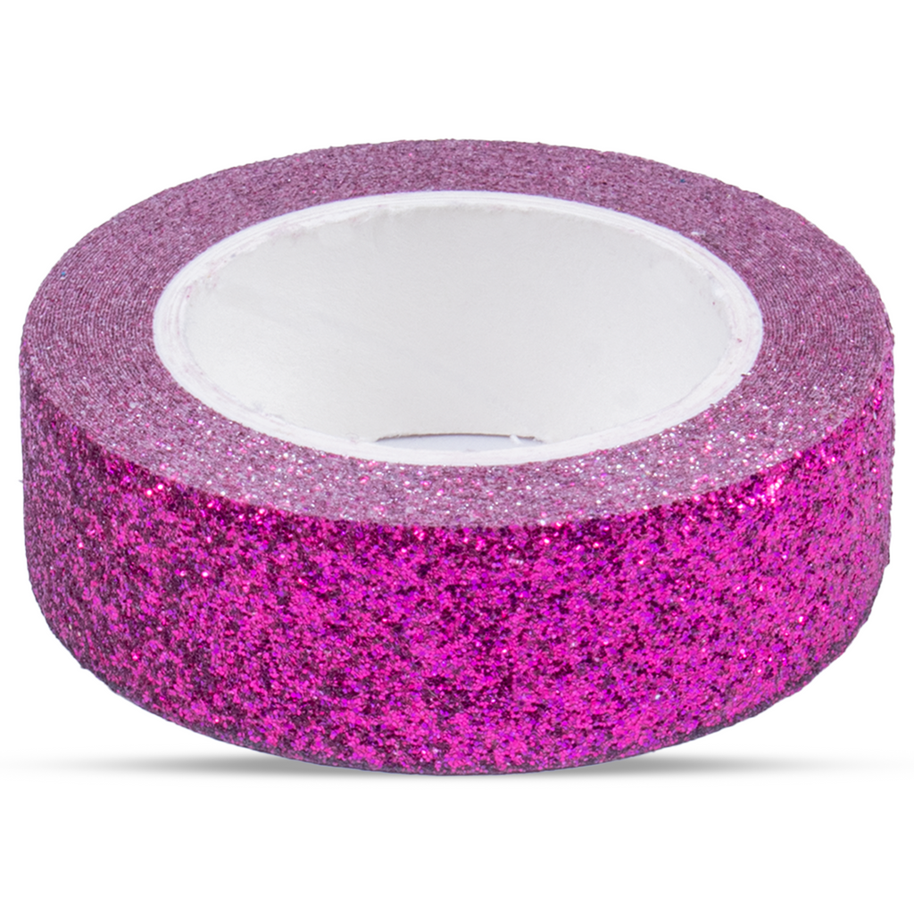 Washi Tape Glitter Deep Magenta 15Mmx5Mtr 1Pc