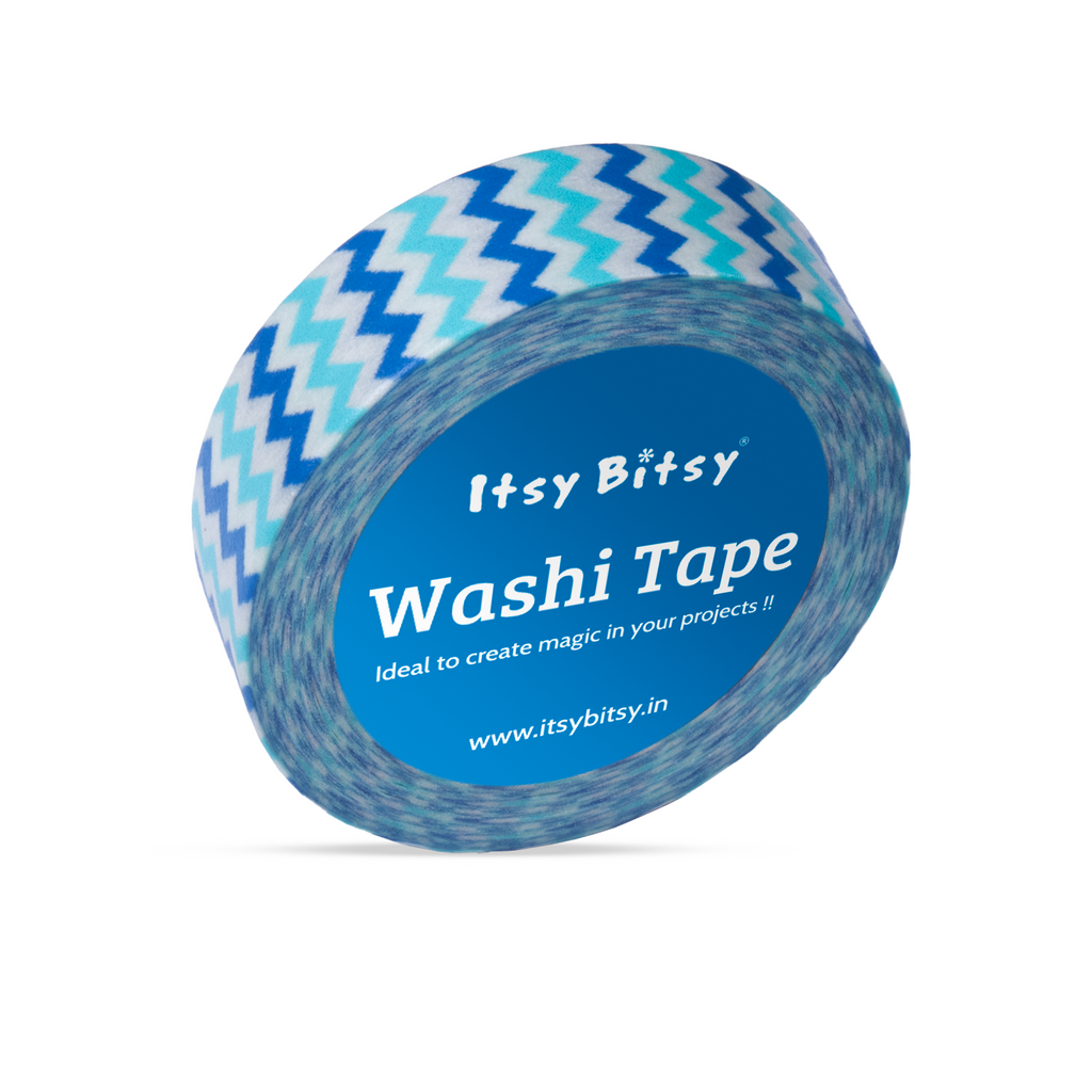 Washi Tape Aqua Chevron 15Mmx10Mtr 1Pc