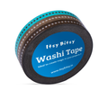 Washi Tape Aqua Gold Polka 15Mmx10Mtr (1Roll)
