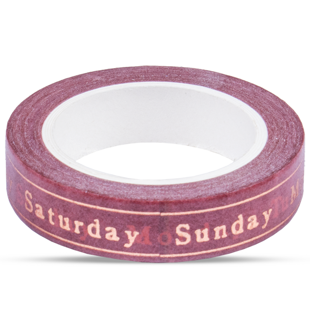 Washi Tape Days Of The Week 10Mmx10Mtr 1Pc