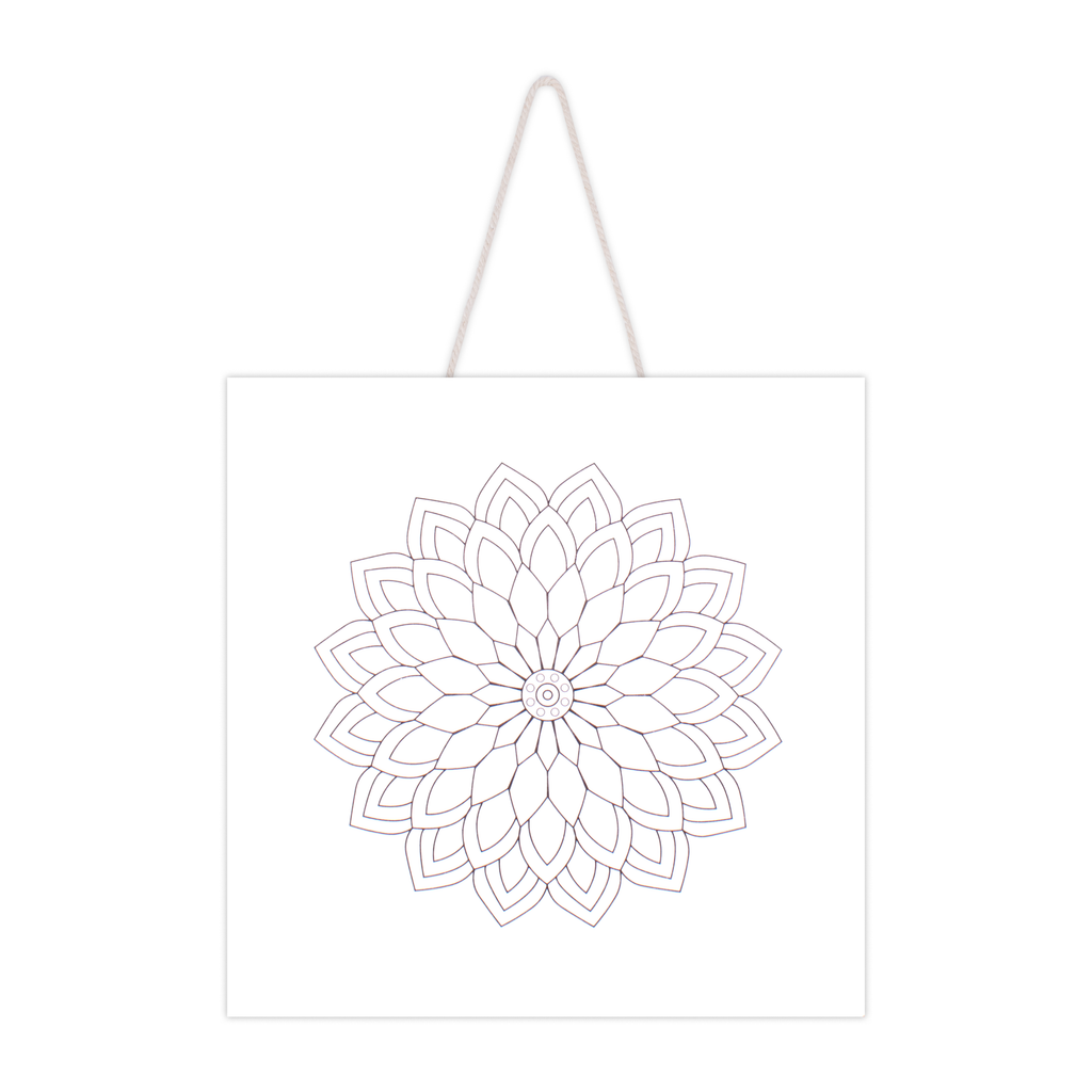 Paintable Pre-Printed Panel Daisy Mandala L5 XW5 X H1inch 1pc