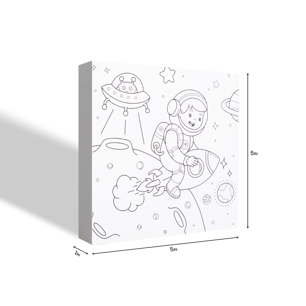 Paintable Pre-Printed Panel Space Travel L5 XW5 X H1inch 1pc