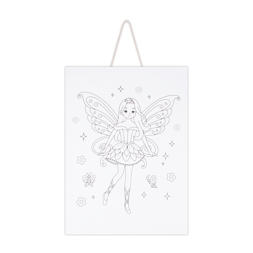 Paintable Pre-Printed Panel Fairy Approx L12 XW8.5 X H1inch 1pc