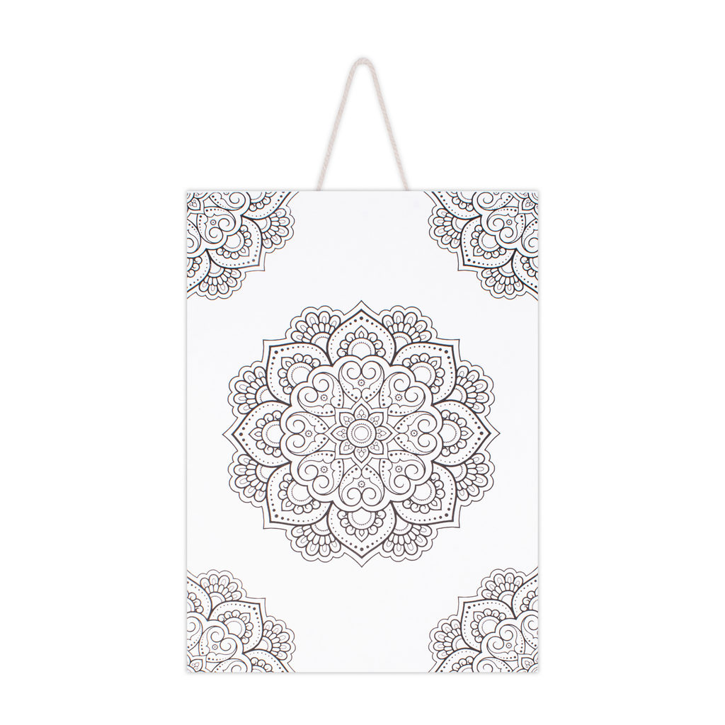 Paintable Pre-Printed Panel Mandala Elegance Approx L12 XW8.5 X H1inch 1pc