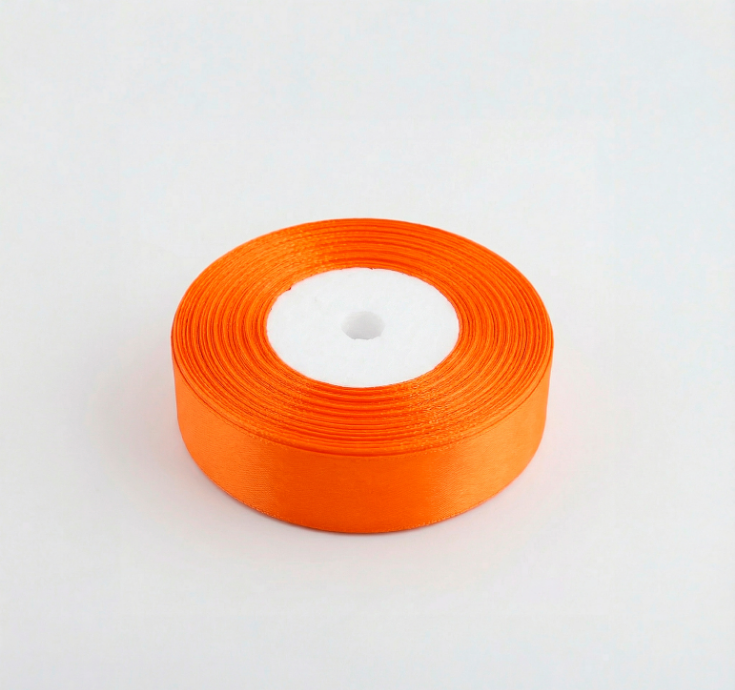 Satin Ribbon 25Mm 50Mtr Orange