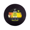 Stretched Canvas Round Black 22mm 8inch Dia 1pc