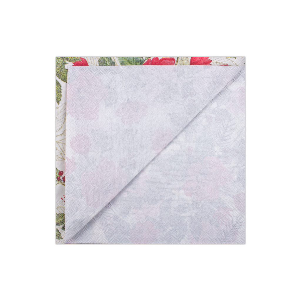 Decoupage Napkin Crimson Blooms 13in x 13in 3 Ply 1pc