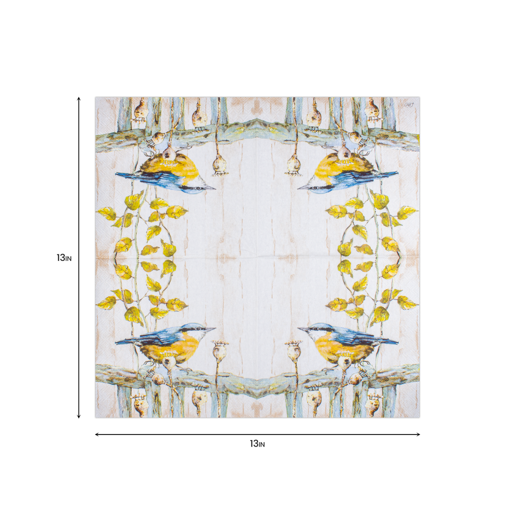 Decoupage Napkin Vintage Songbird 13in x 13inch 3 Ply 1pc