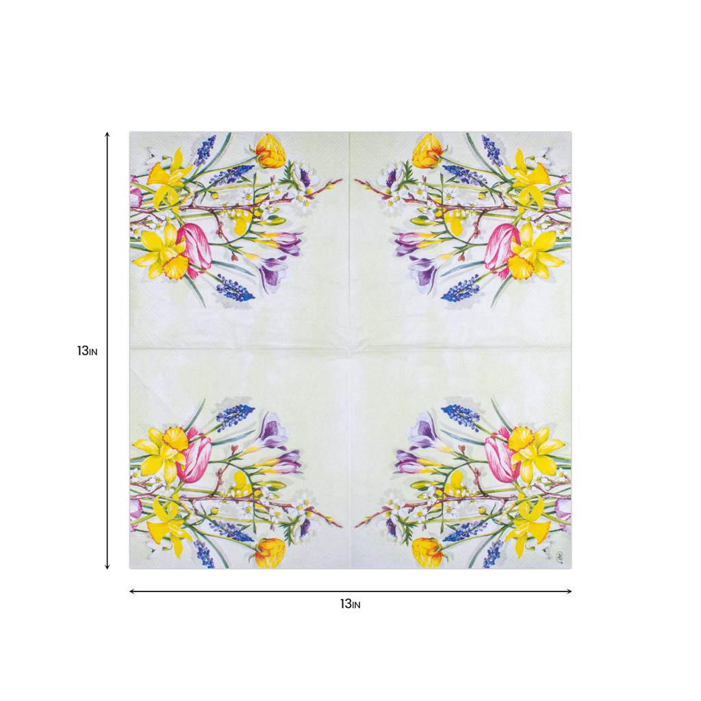 Decoupage Napkin Daffodil Bouquet 13in X 13in 3 Ply 1pc