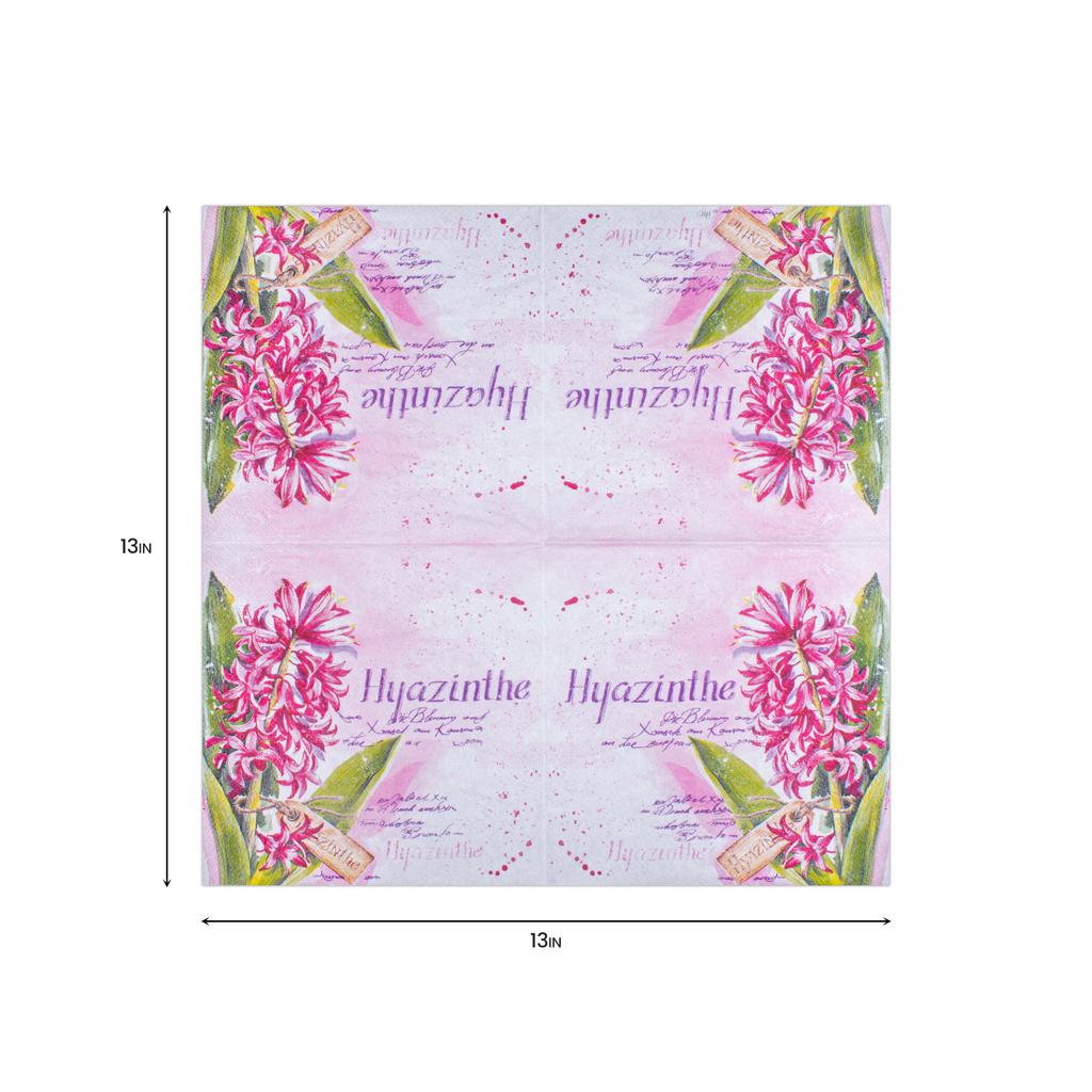 Decoupage Napkin Vintage Hyacinth 13in X 13in 3Ply 1pc