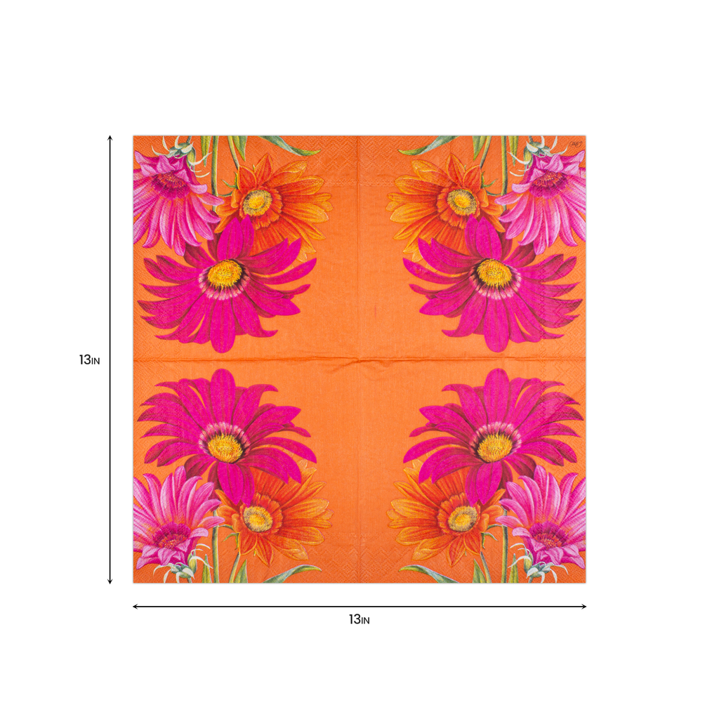 Decoupage Napkin Gerbera Blossom 13 X 13inch 3 Ply 1pc