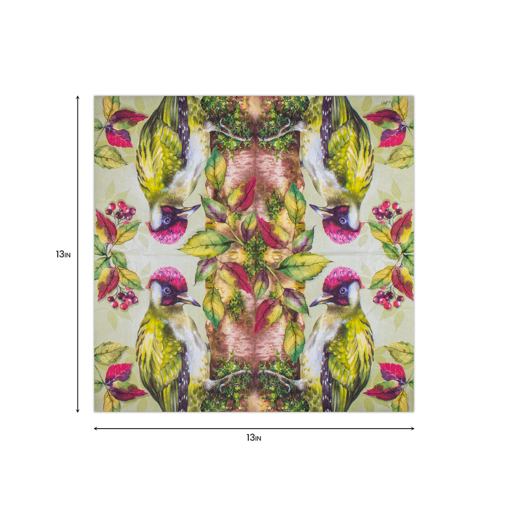 Decoupage Napkin Woodpecker Splendour 13in X 13inch 3 Ply 1pc