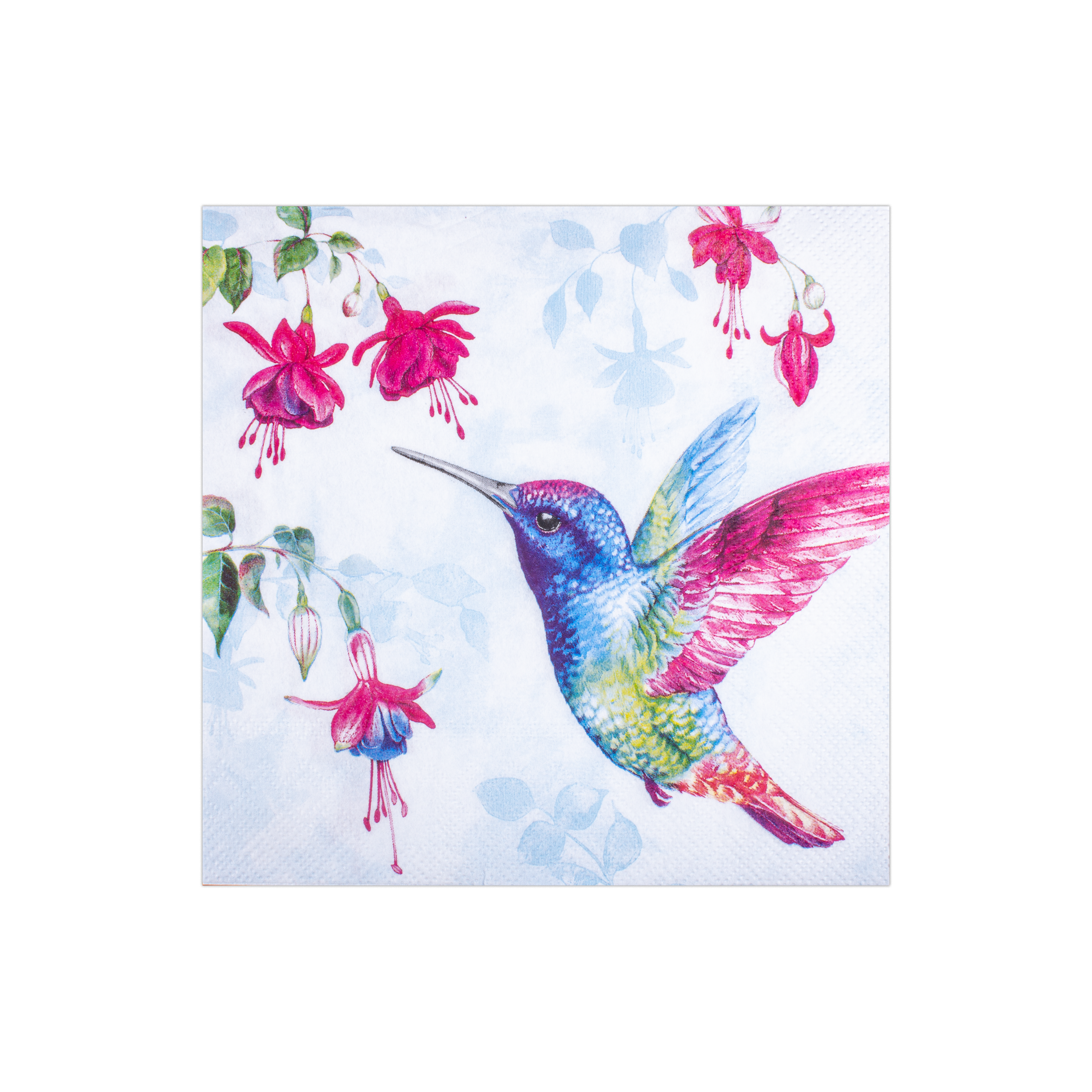 Decoupage Napkin Hummingbird Fuchsia 13 X 13inch 3 Ply 1pc