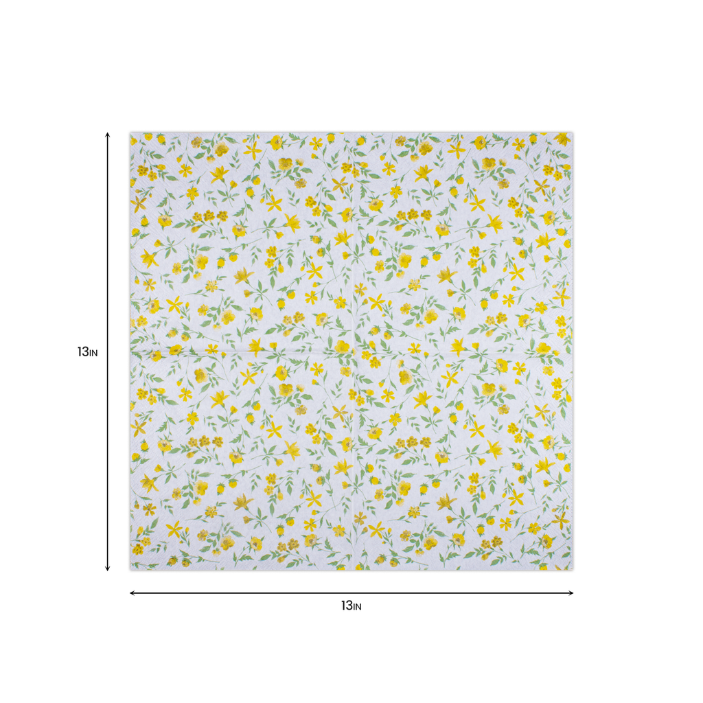 Decoupage Napkin Sunny Blossoms 13in x 13in 3 Ply 1pc
