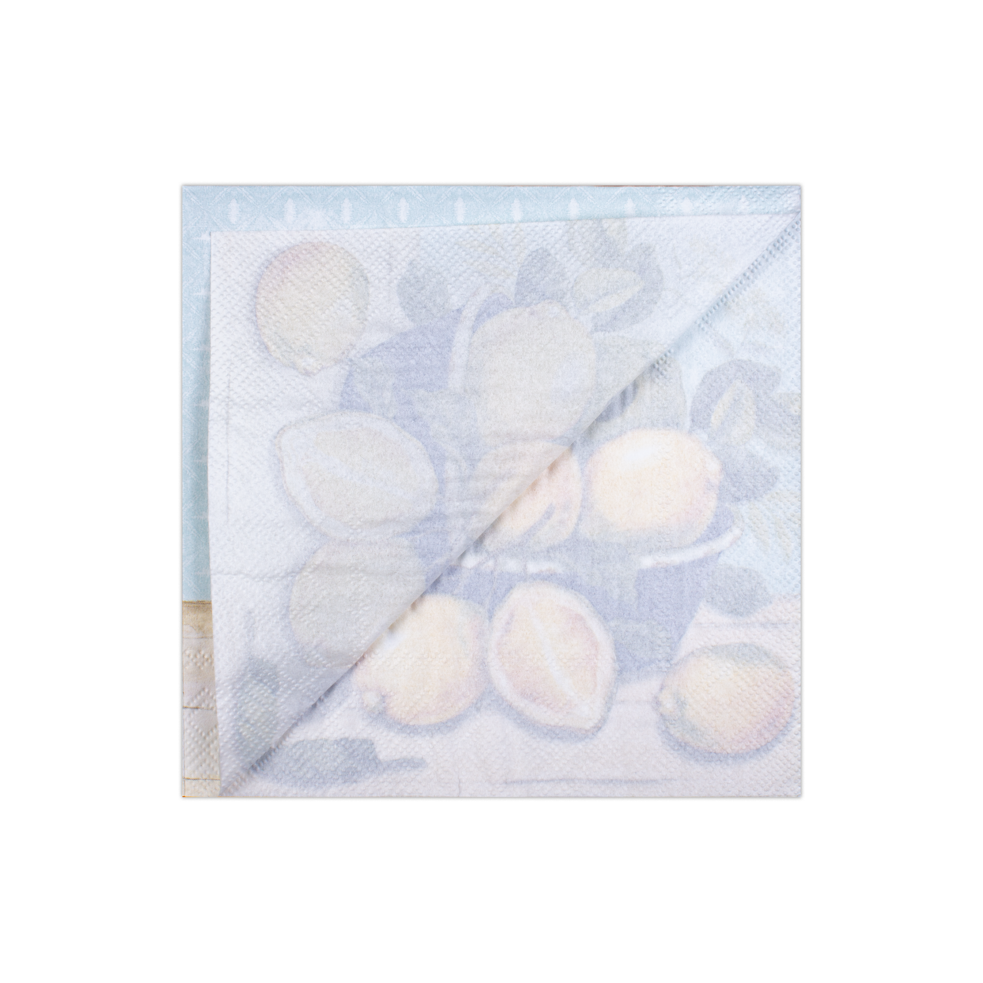 Decoupage Napkin Lemon Bowl 13in X 13in 3 Ply 1pc