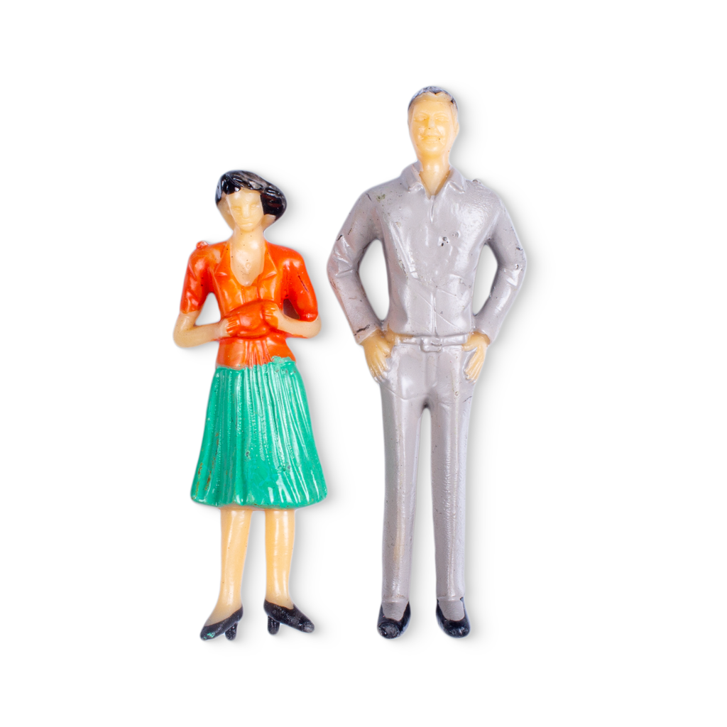 Miniature Human Figurine Assorted Colours H65mm 2pc