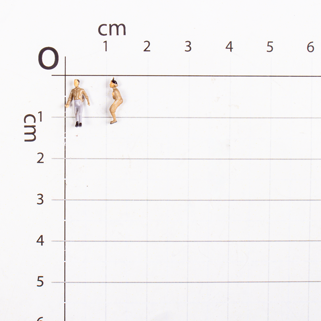 Miniature Human Figurine Assorted Colour H13mm 2pc