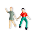 Miniature Human Figurine Football Theme Assorted Colours H24mm 2pc