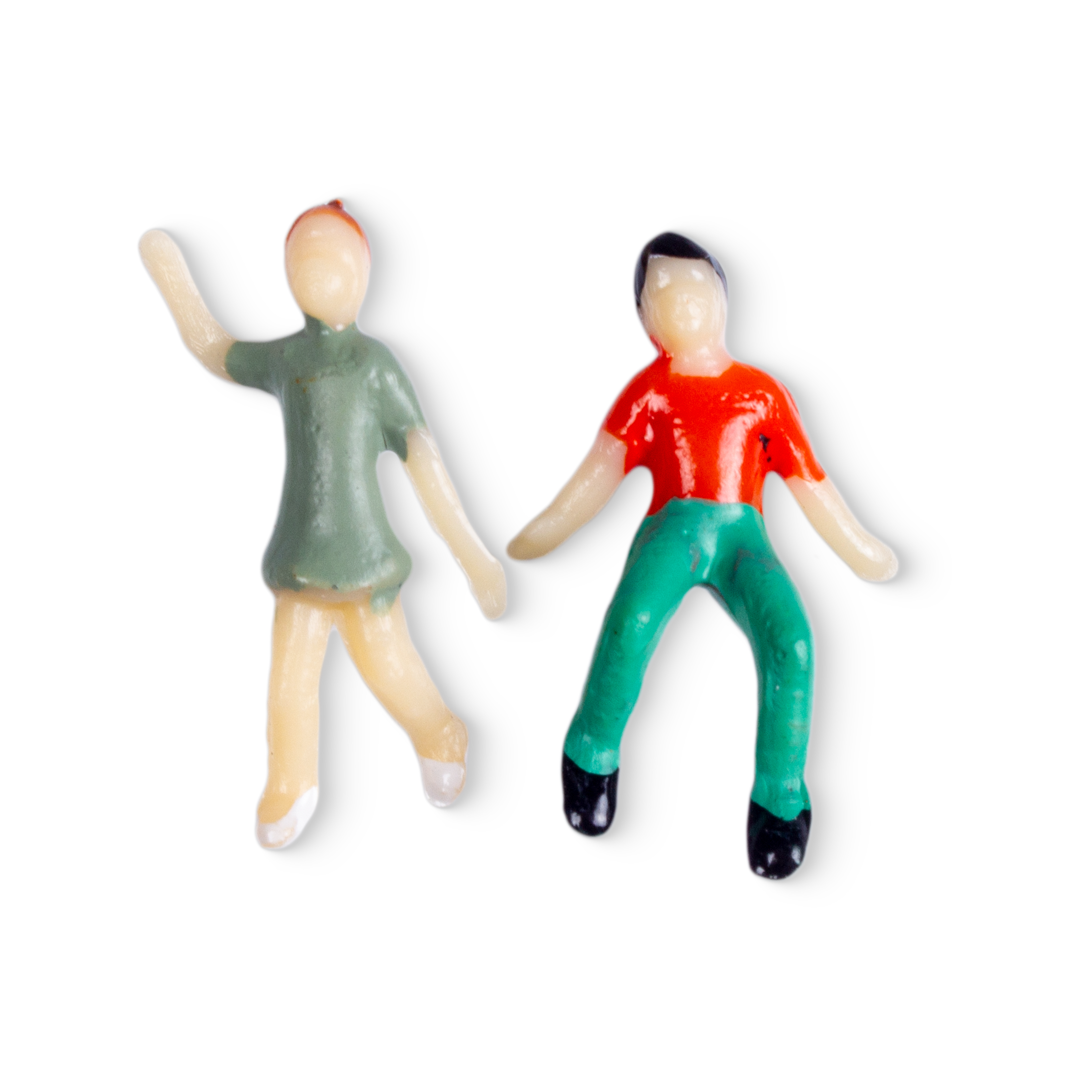 Miniature Human Figurine Football Theme Assorted Colours H24mm 2pc