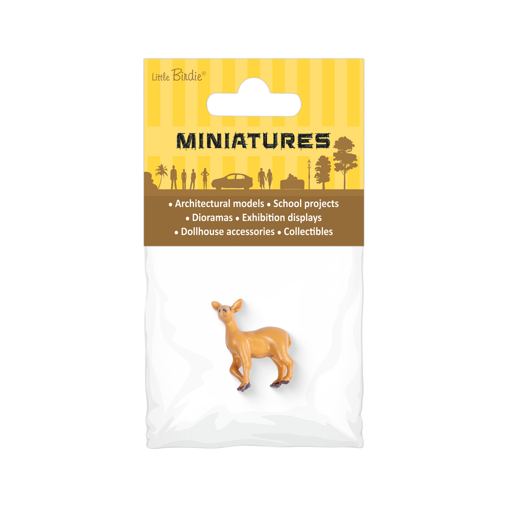 Miniature Deer Brown L18 X H23mm1pc
