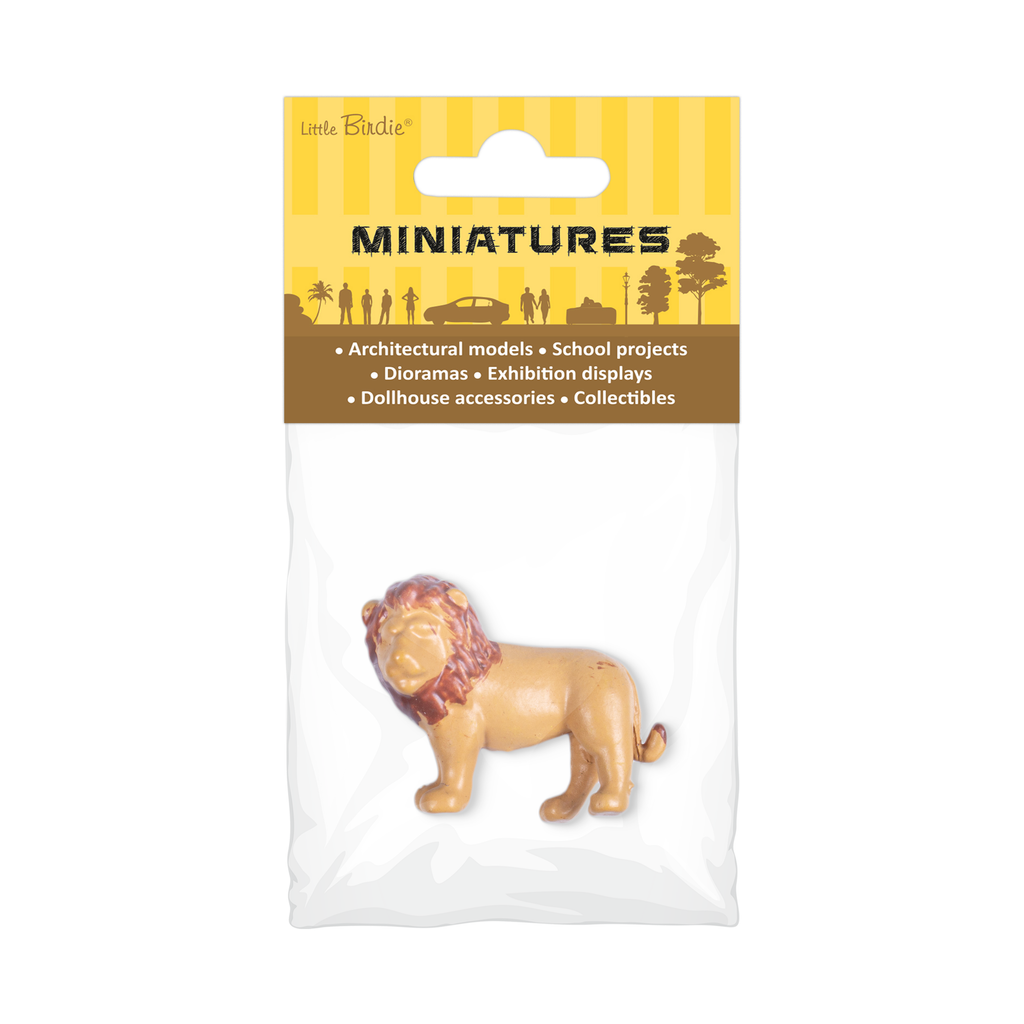 Miniature Lion Brown L20.6 X H17mm 1pc