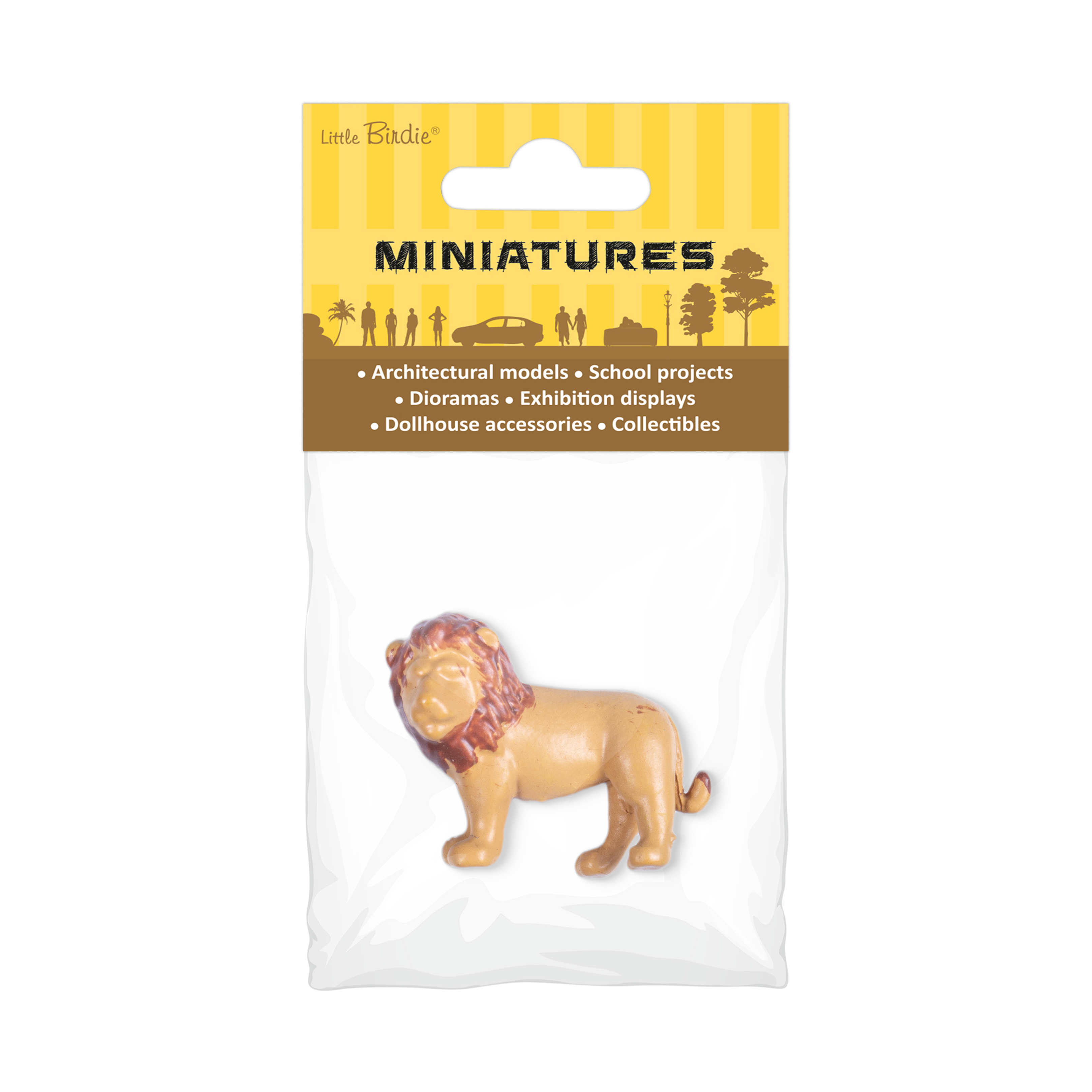 Miniature Lion Brown L20.6 X H17mm 1pc
