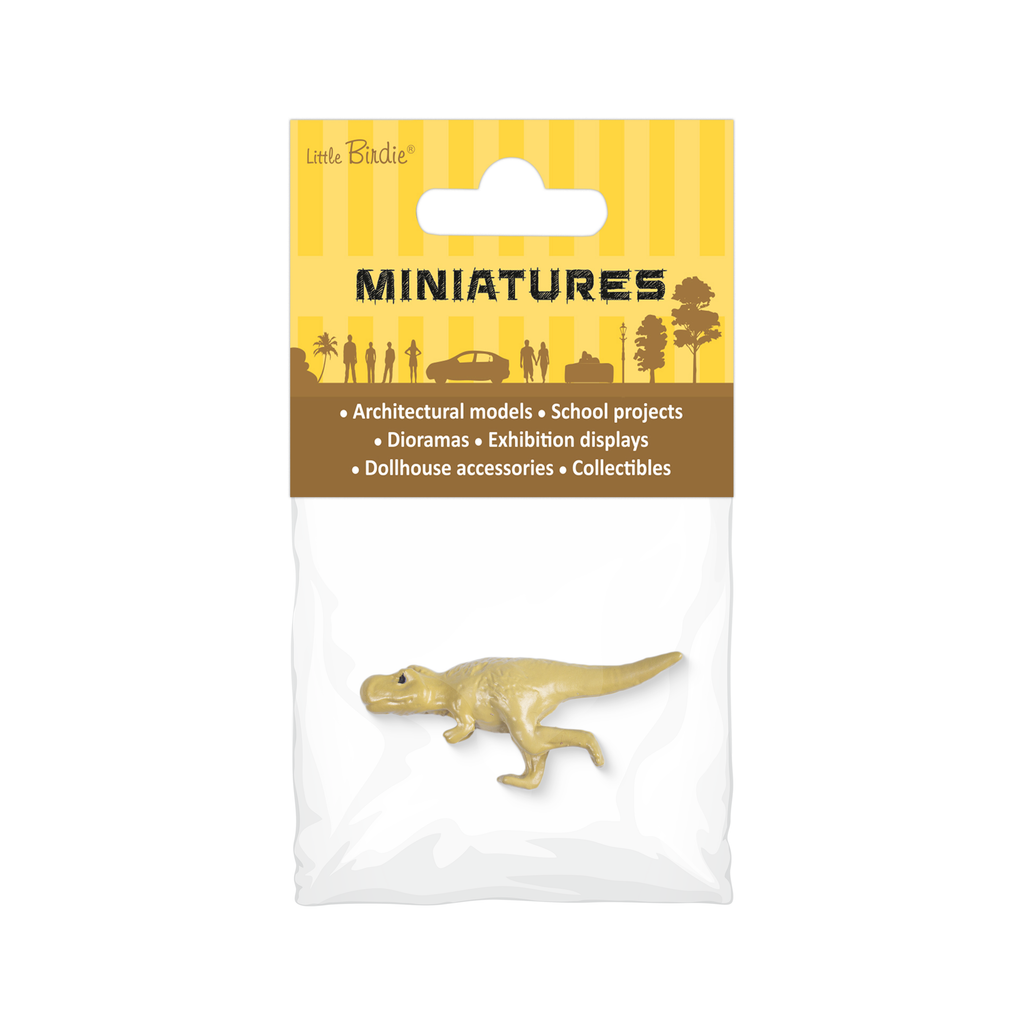 Miniature Tyrannosaurus Beige L38 X H16mm 1pc