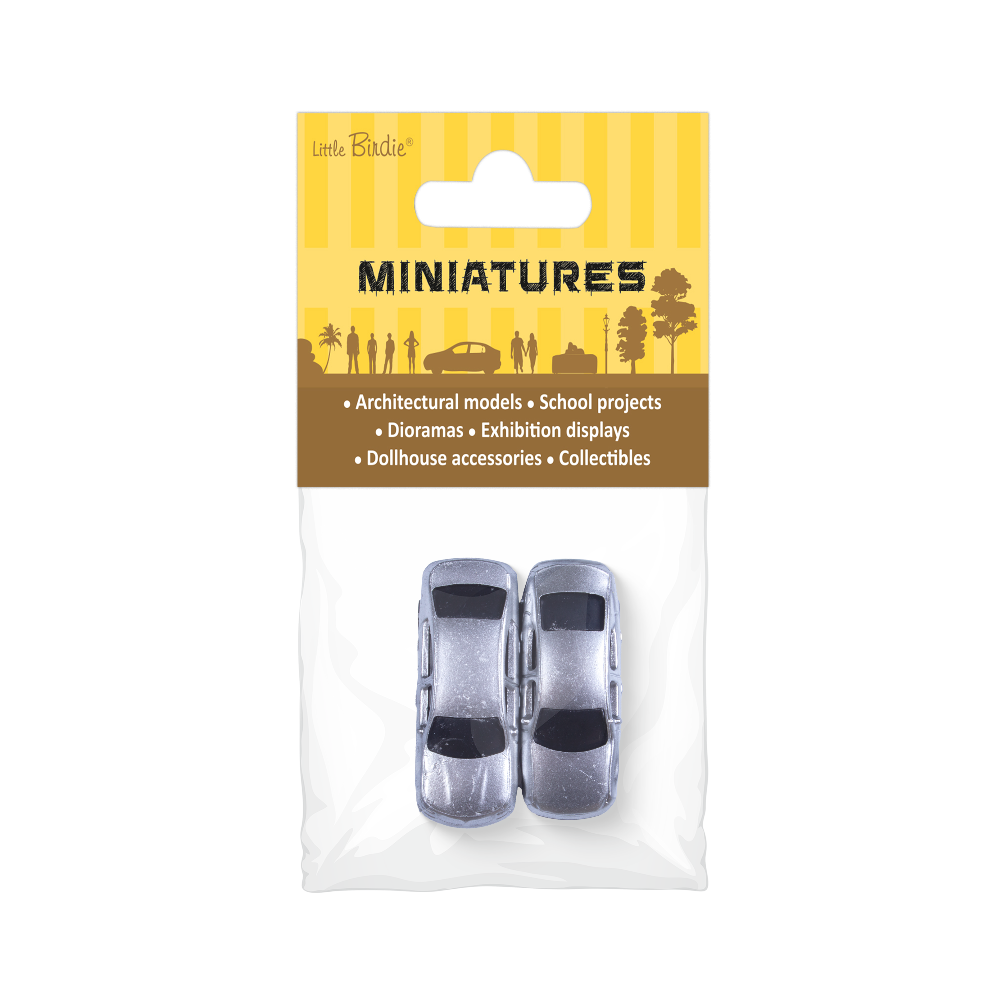 Miniature Car Assorted Colours L34 X W12mm 2pc