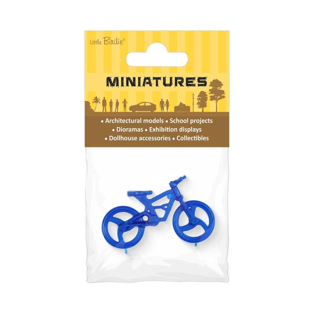 Miniature Bicycle Assorted Colours L45 X H23mm 1pc
