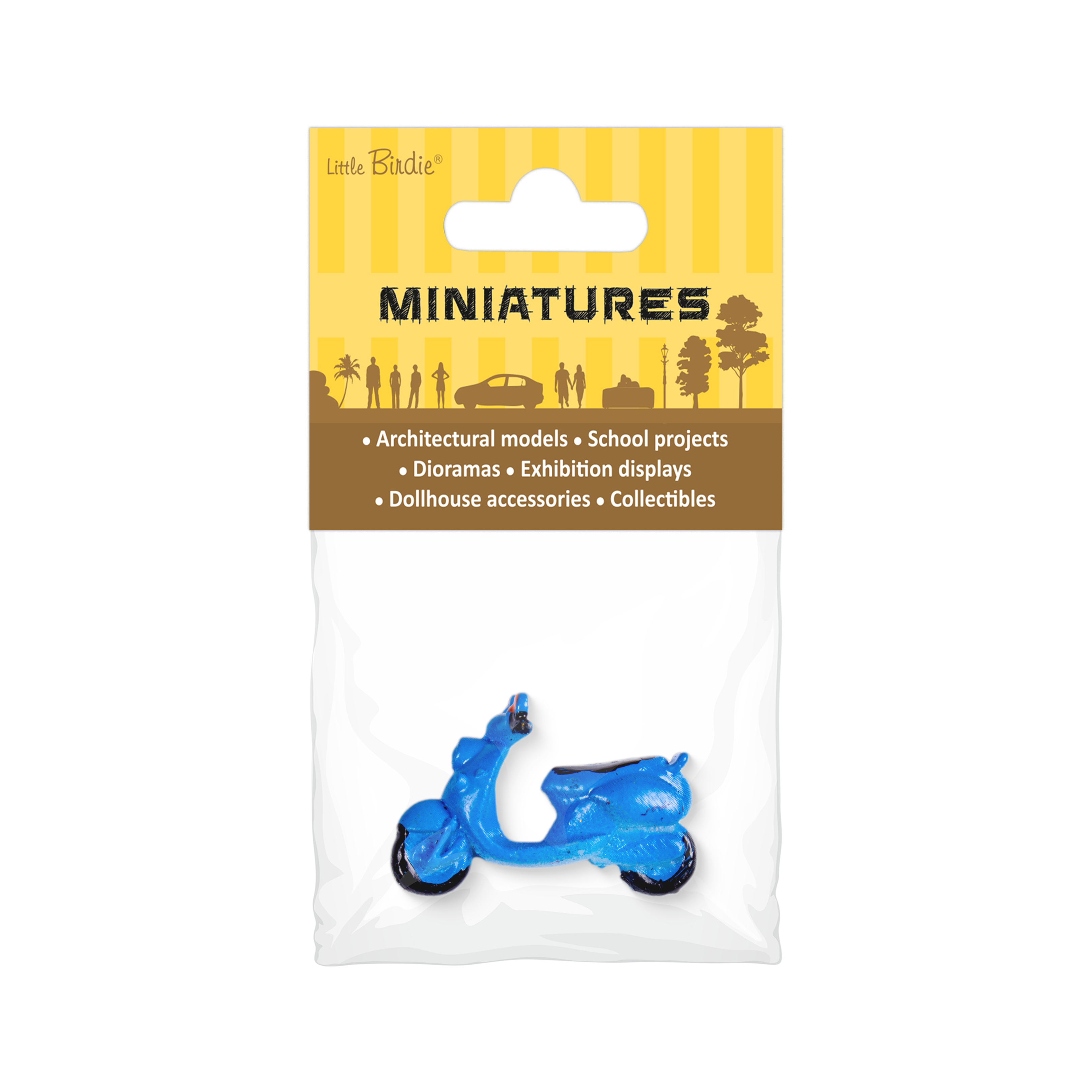 Miniature Scooter Assorted Colours L20 X W7 X H12mm 1pc