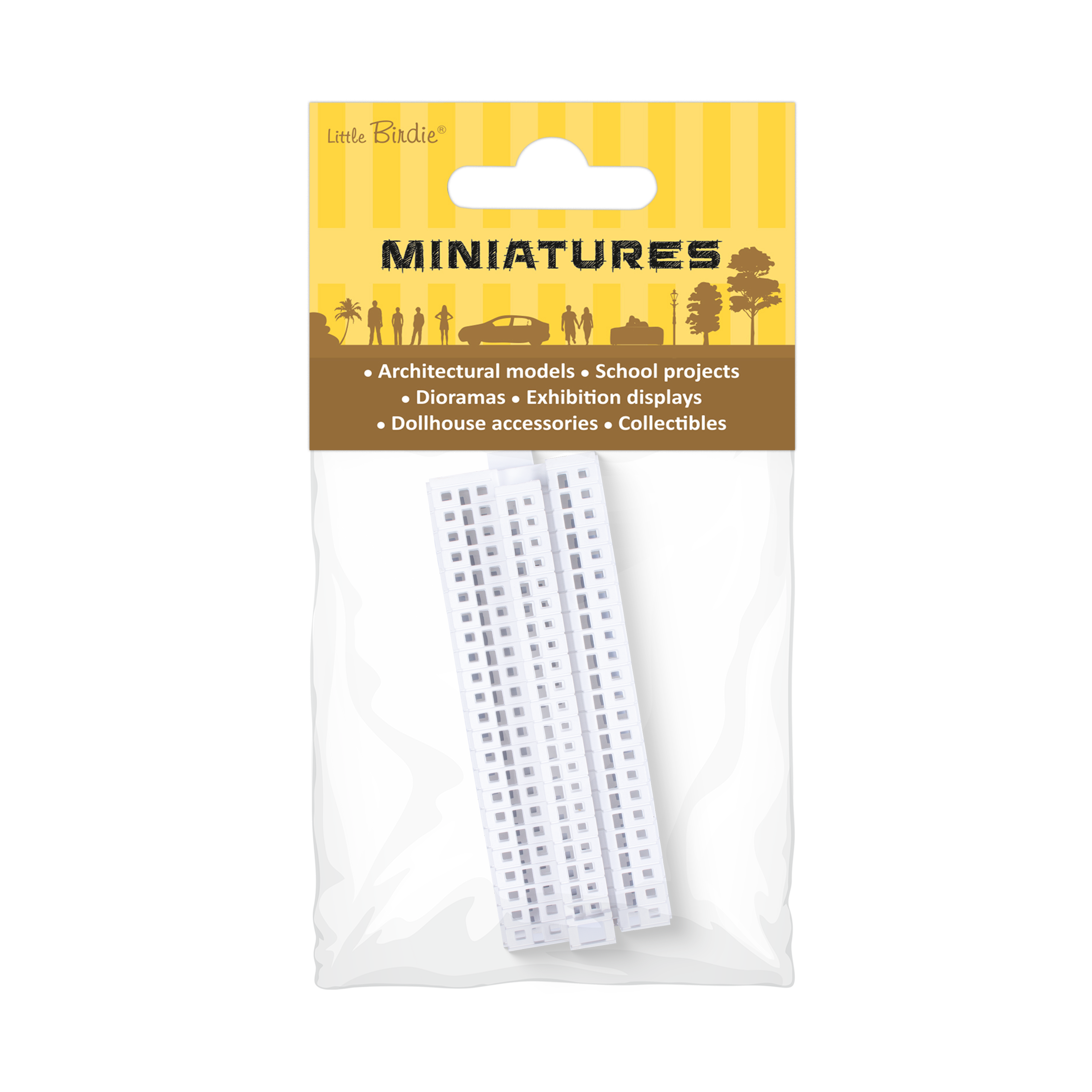 Miniature Multi Storey Building 23 Floors L35 X W18 X H95mm1pc